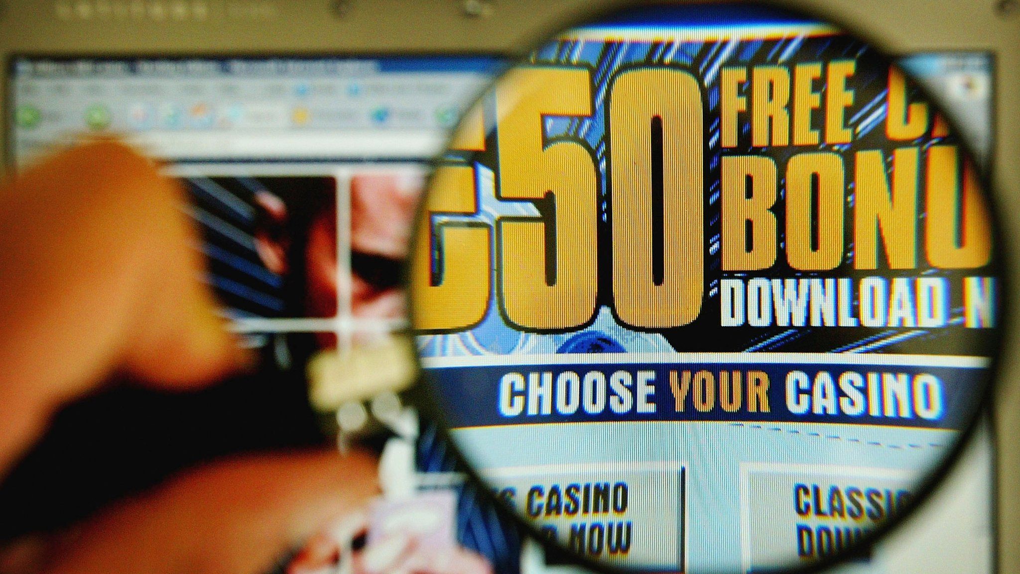 An online casino's website