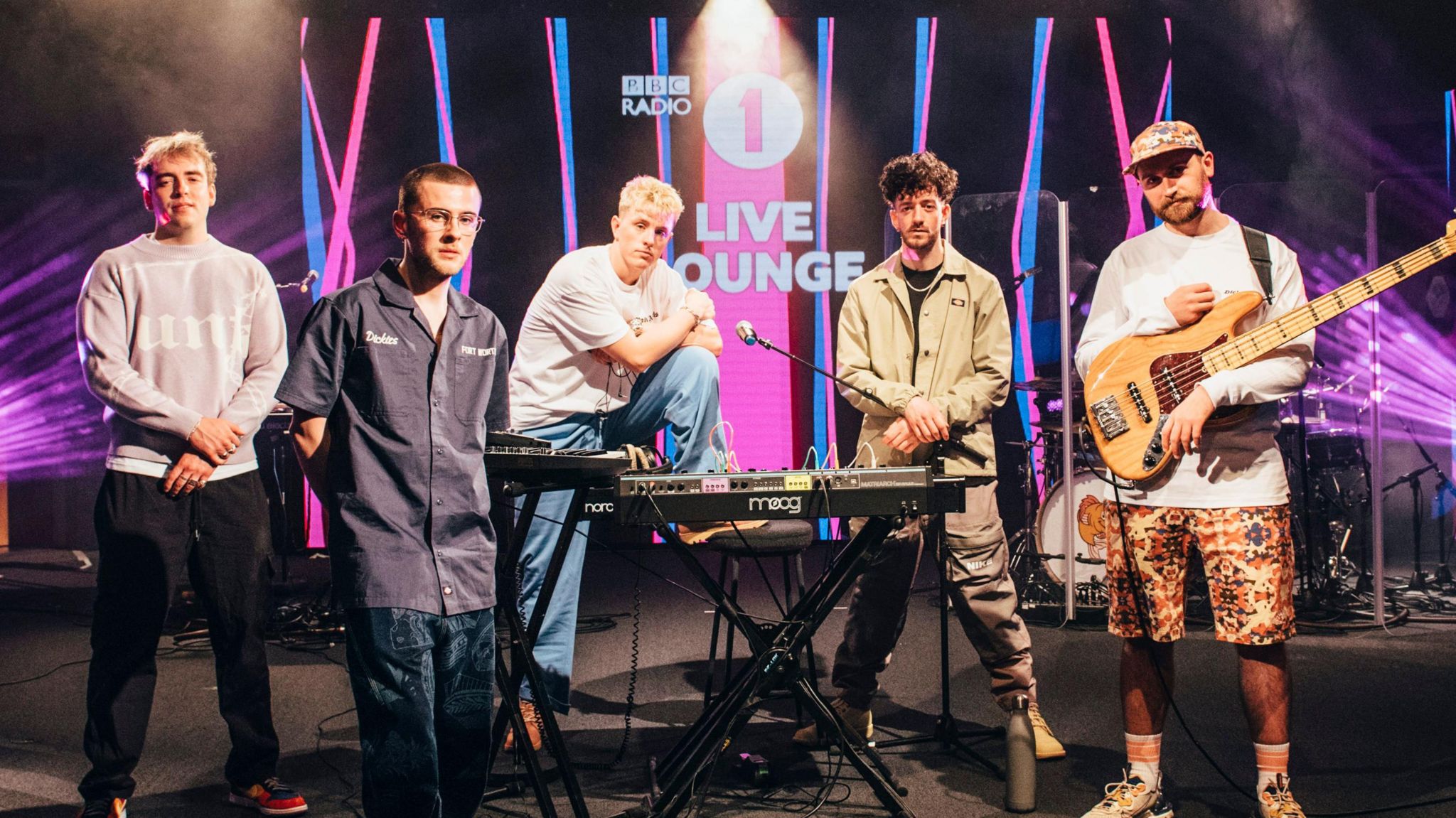 The band formerly known as Easy Life performing in the Radio 1 live lounge in June 2021