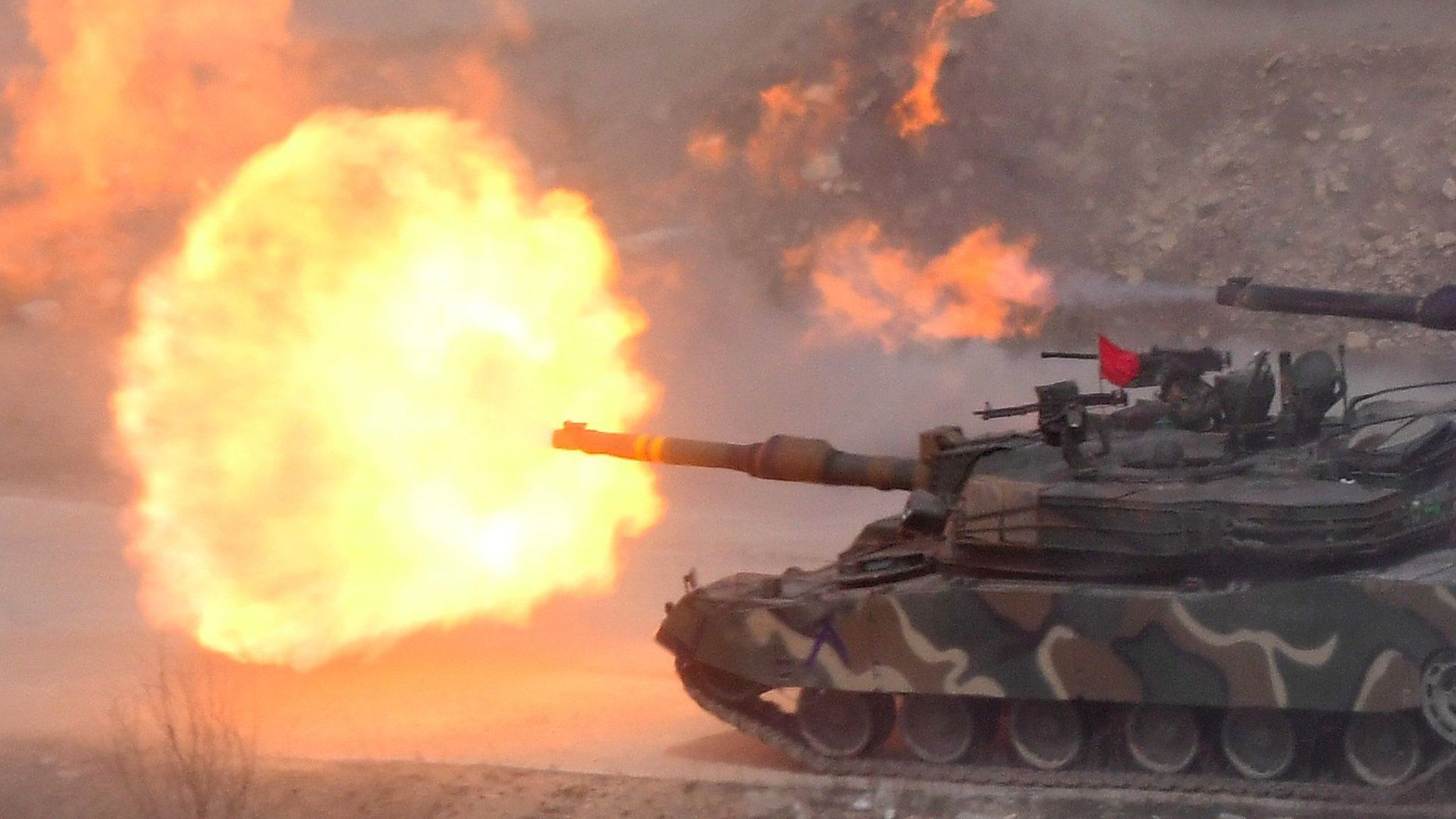 Tank fire