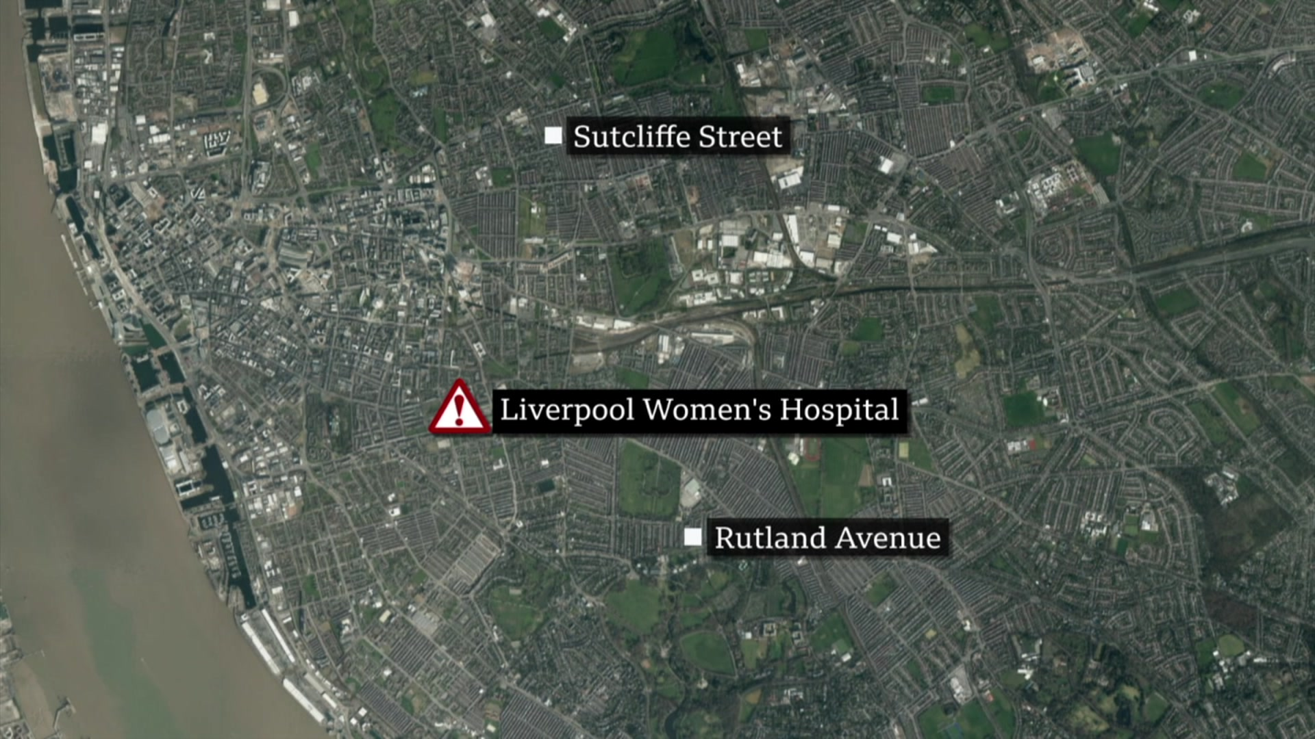 Map of key locations after Liverpool explosion