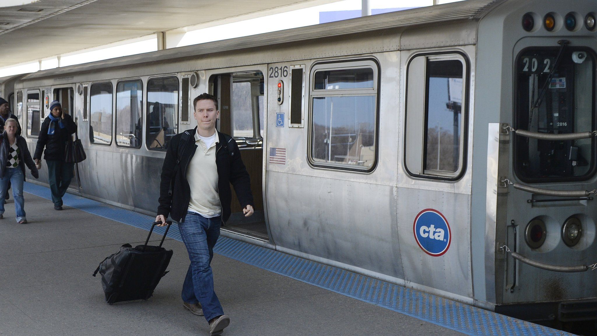 CTA train in Chicago