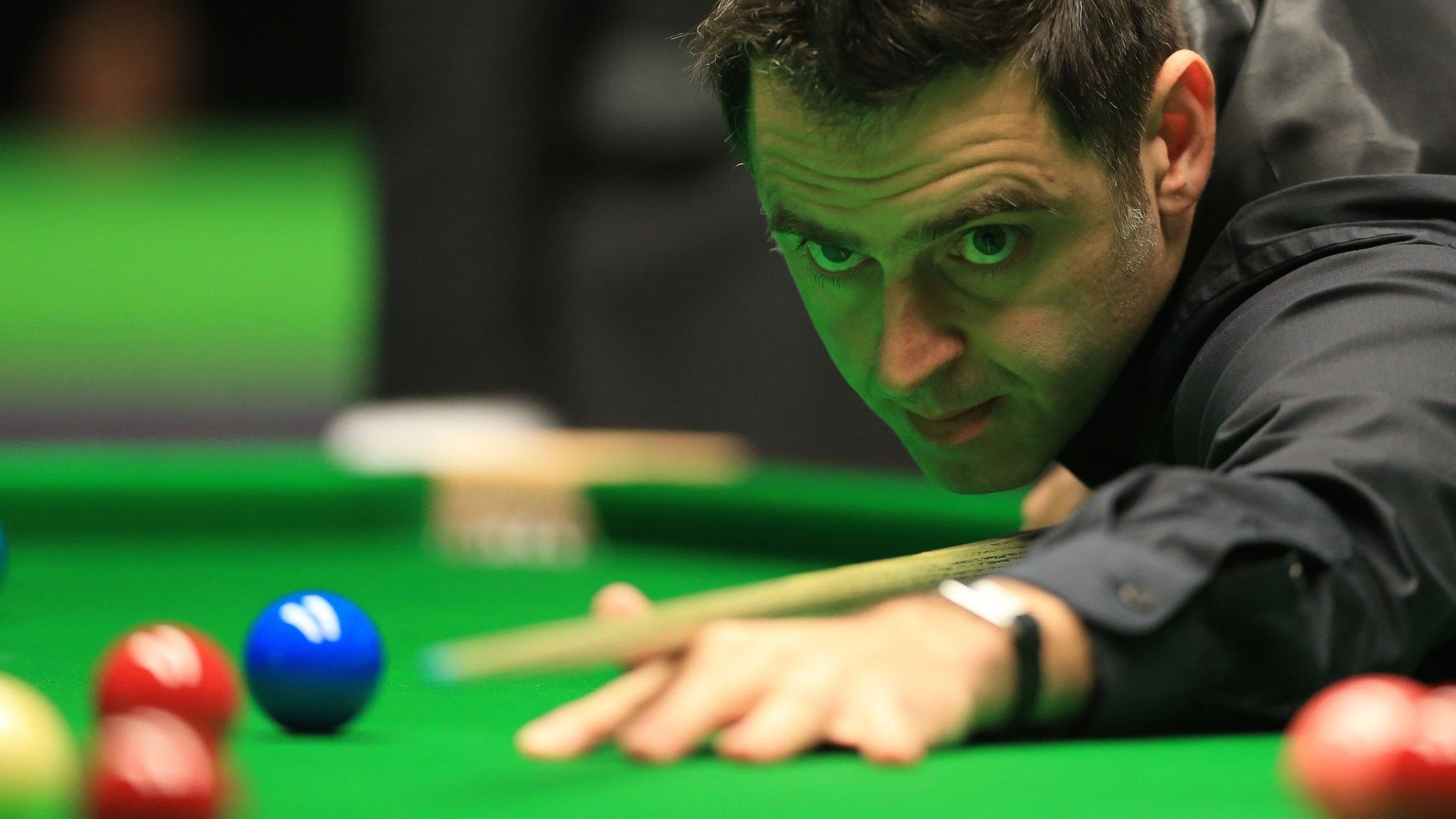 Ronnie O'Sullivan in the first round of the 2016 UK Championship