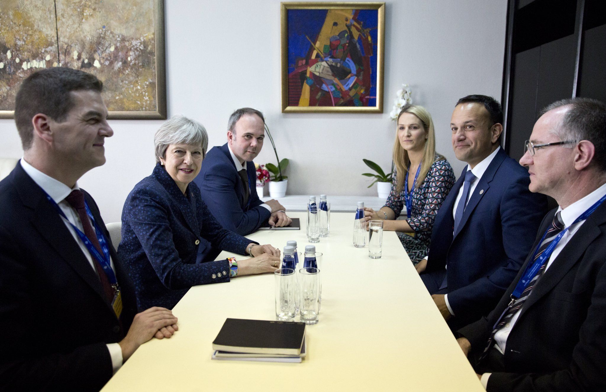 Theresa May and Leo Varadkar meet in Sofia - BBC News