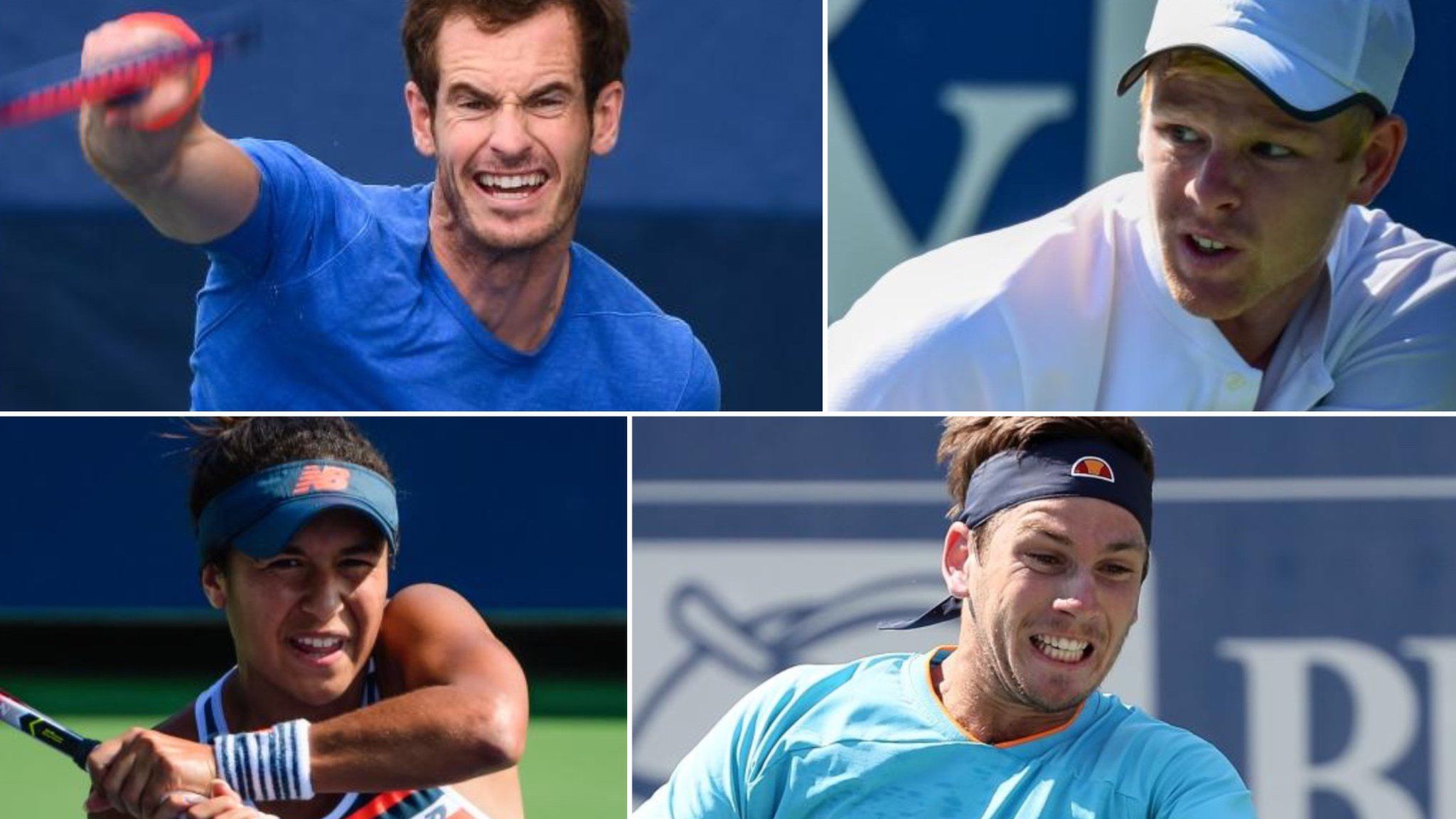 Andy Murray, Kyle Edmund, Heather Watson and Cameron Norrie