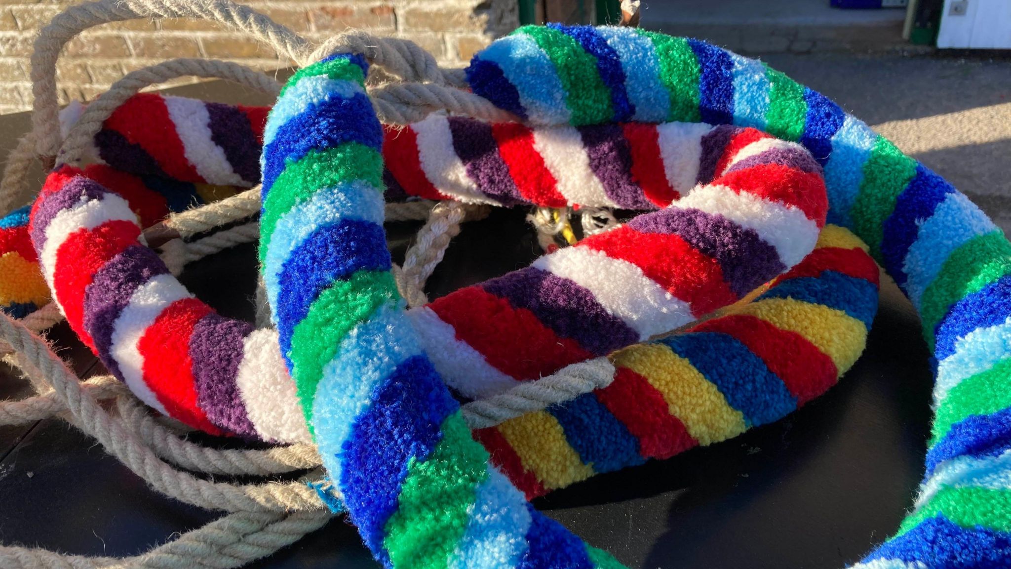 Colourful ropes made by Trevor Arnold