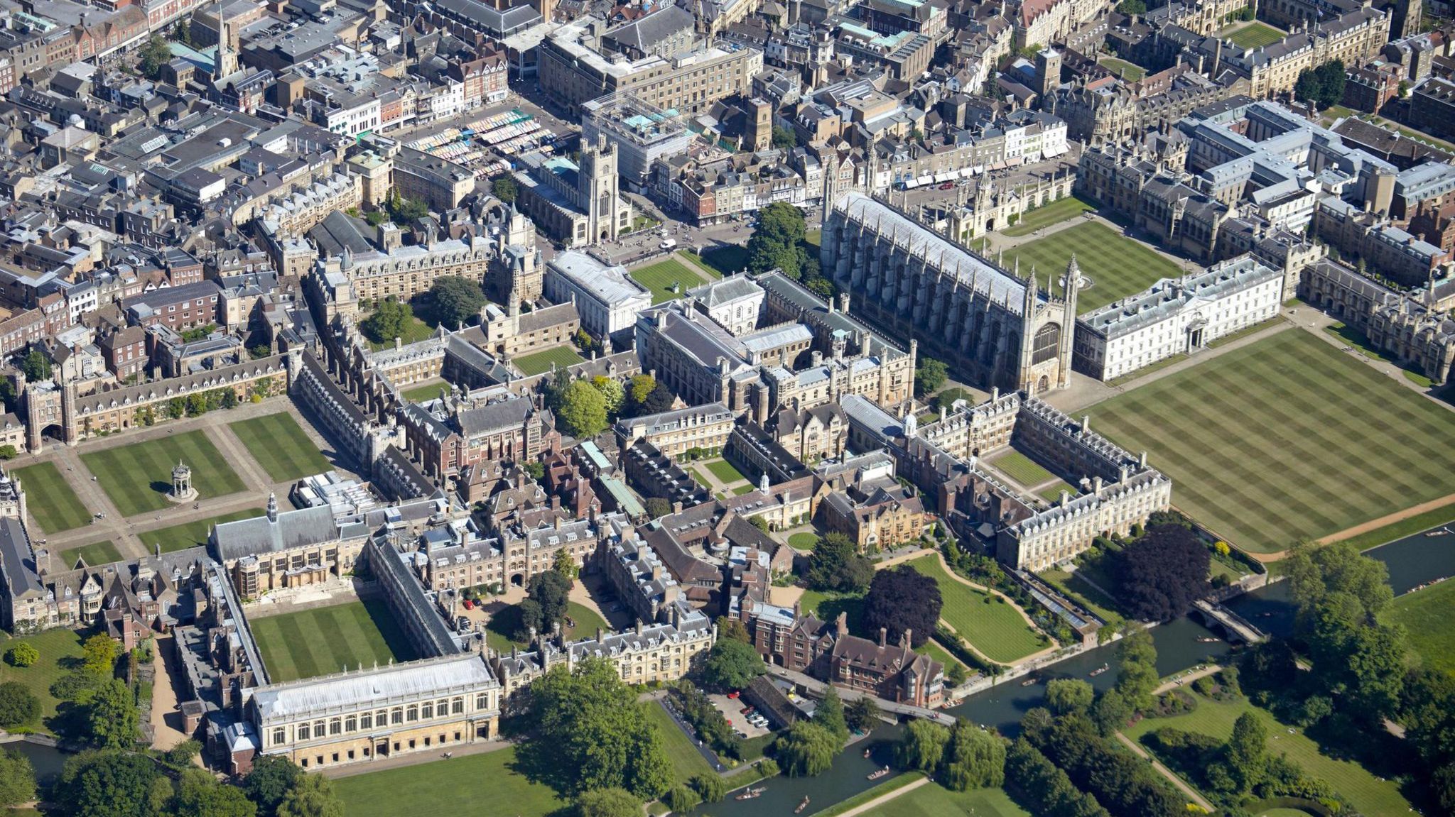 The University of Cambridge viewed from the sky