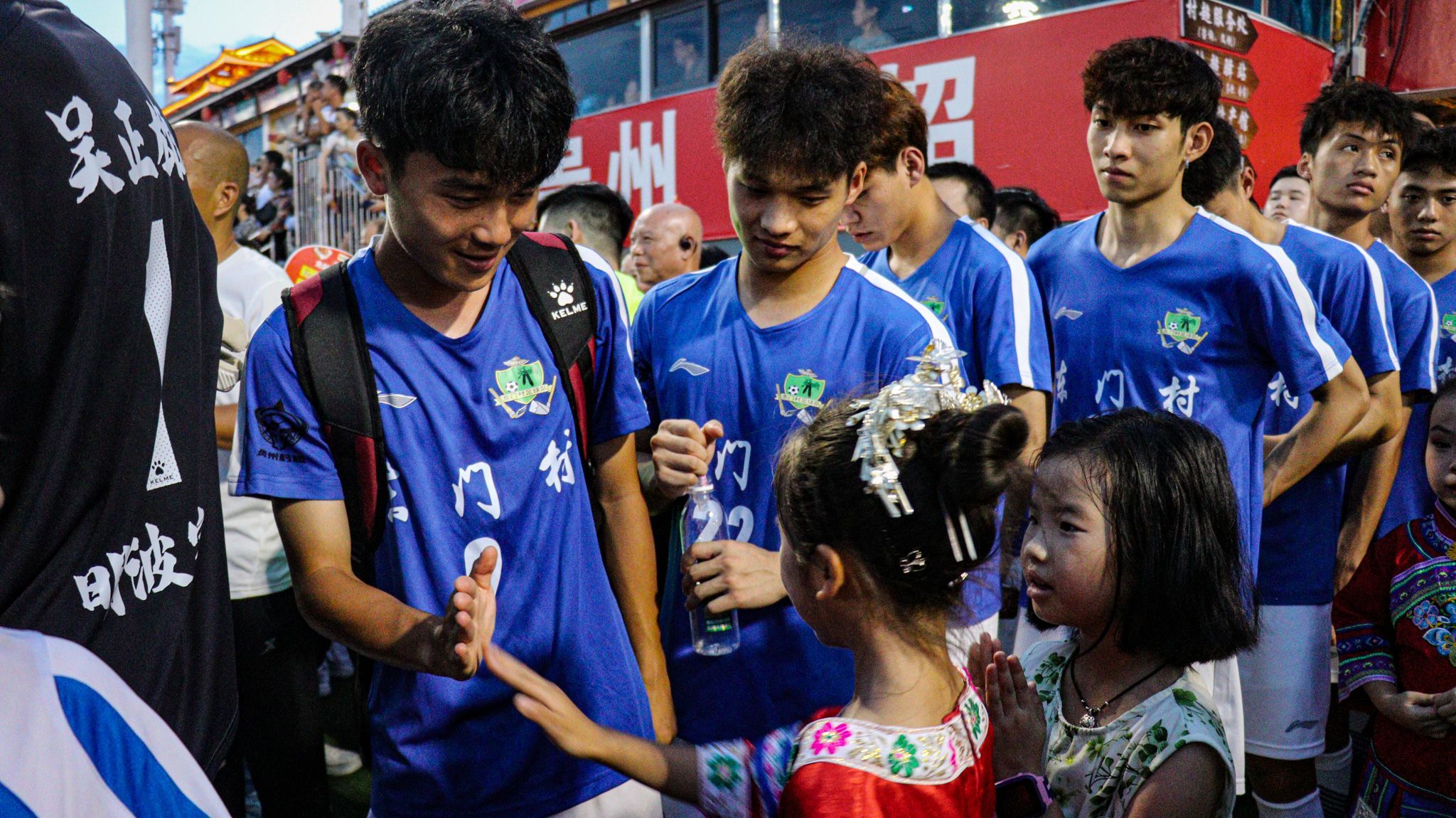 The players are farmers, shopkeepers or students from local villages