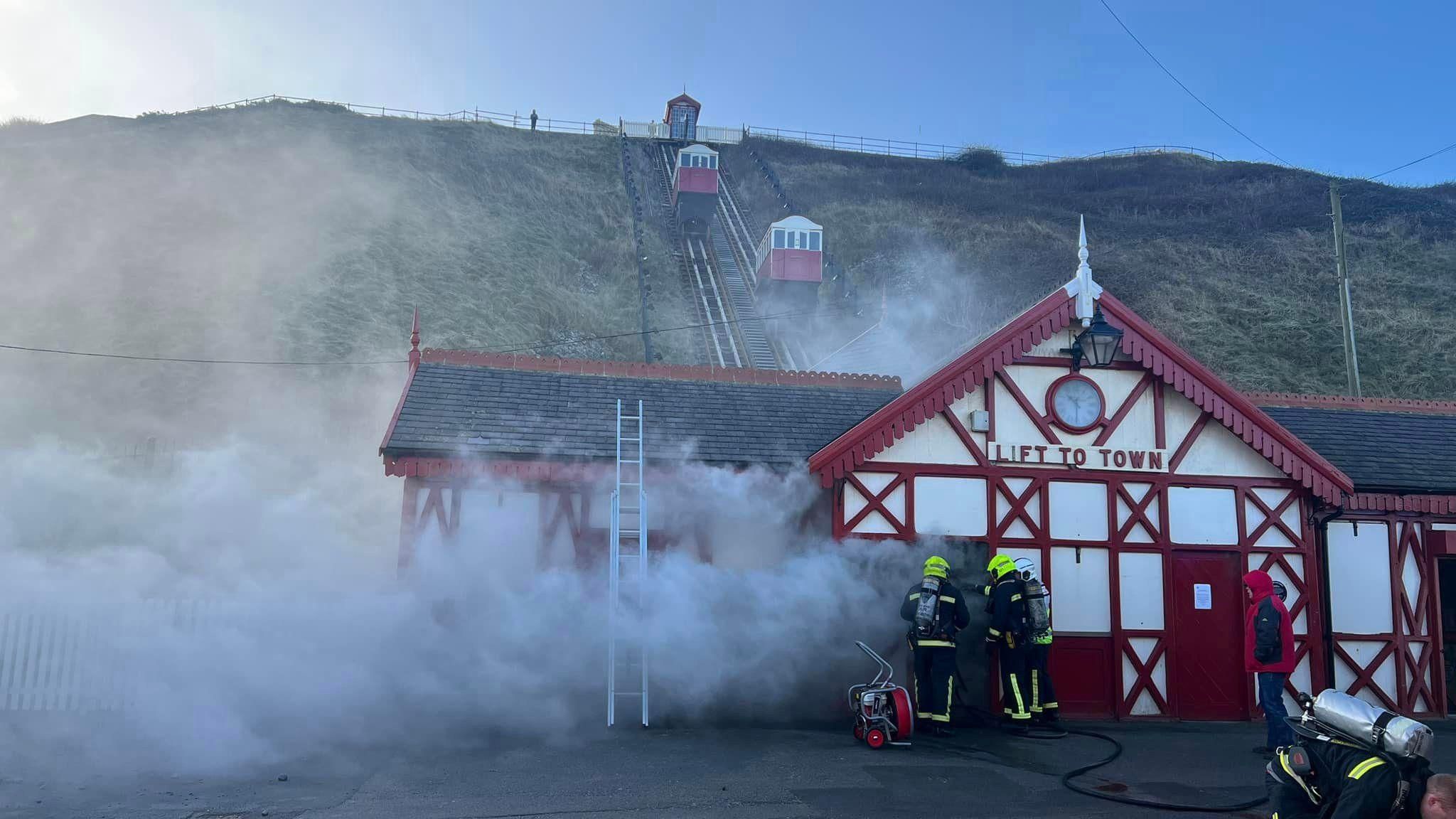 Firefighters at Saltburn