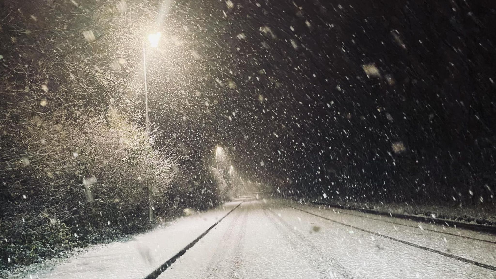 Snow covered road 