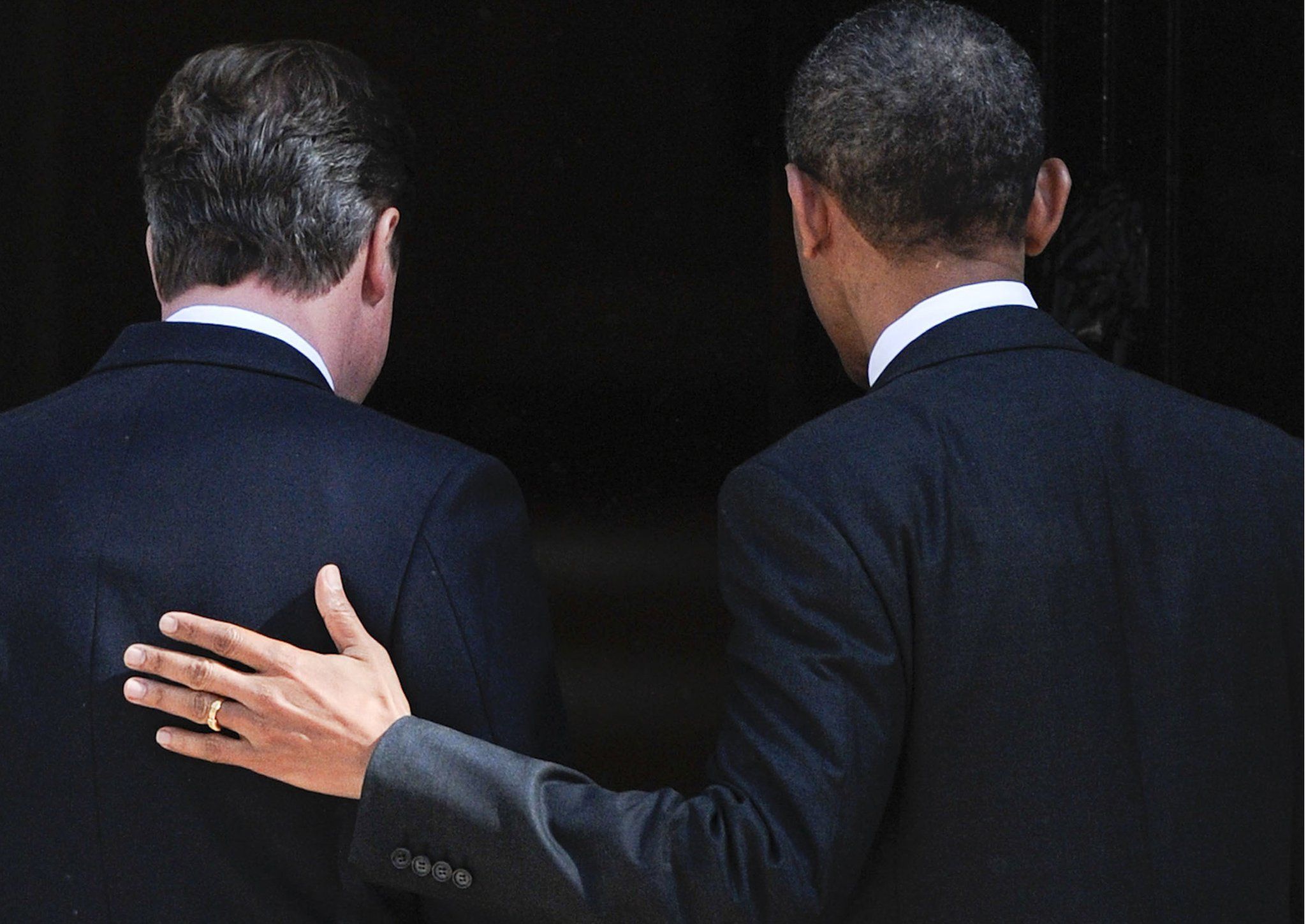 Barack Obama and David Cameron in Downing St