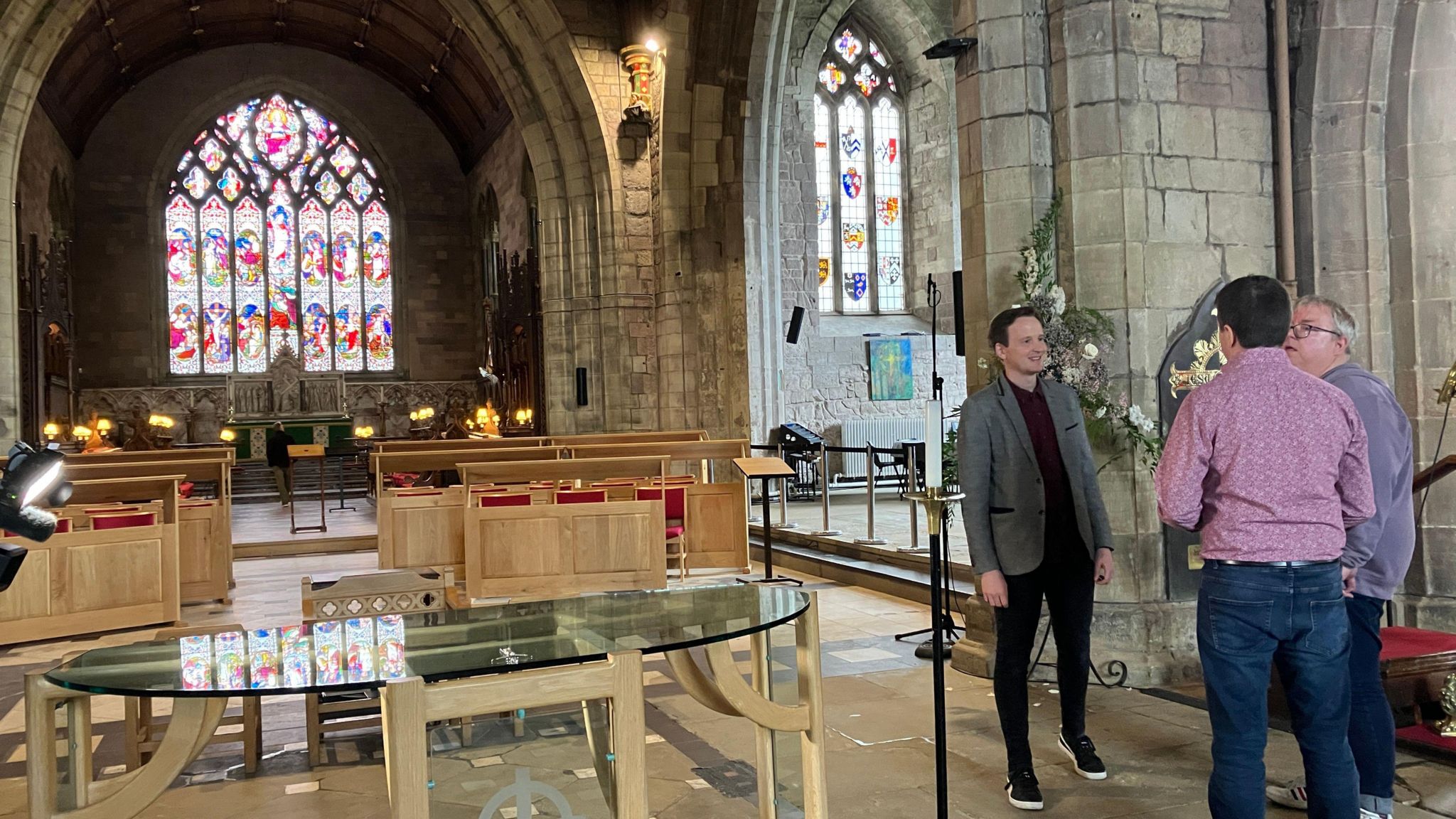 Some of the creative team at St Asaph Cathedral