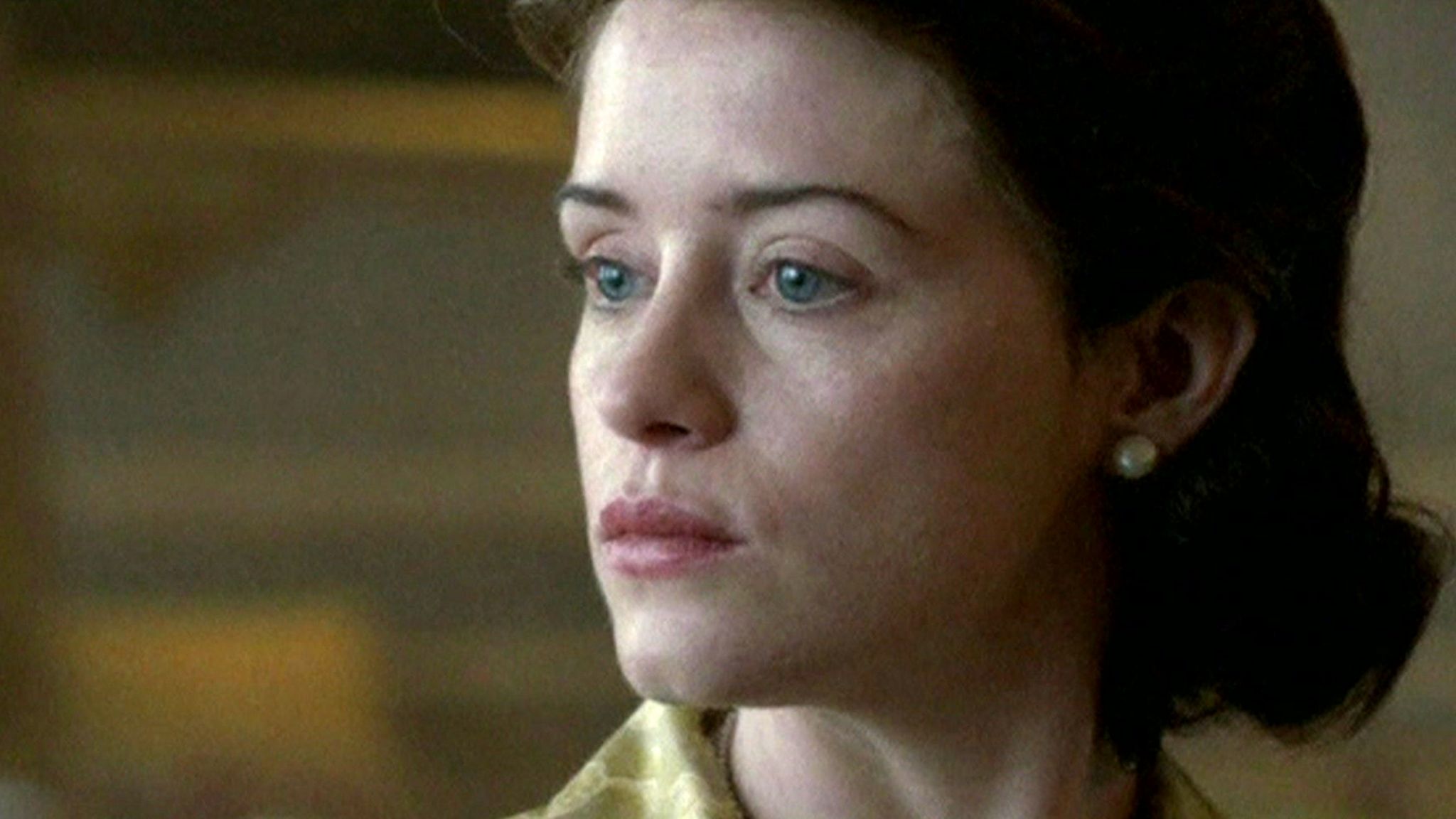 Actress Claire Foy in a scene from The Crown
