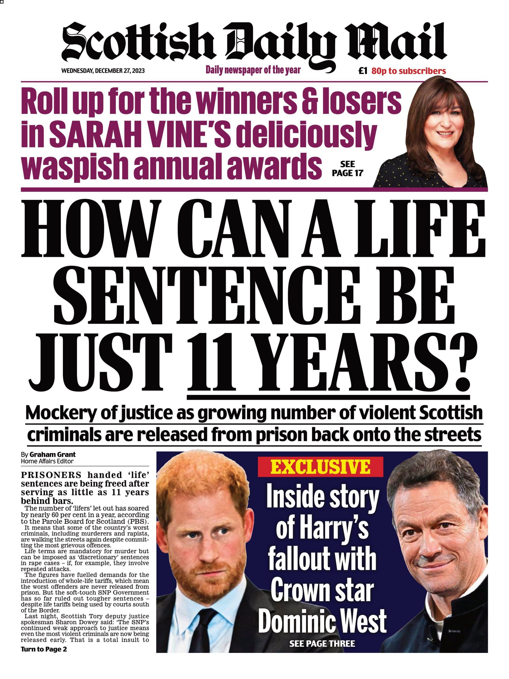 Scotland's papers: Workplace death 'failures' and life sentence ...