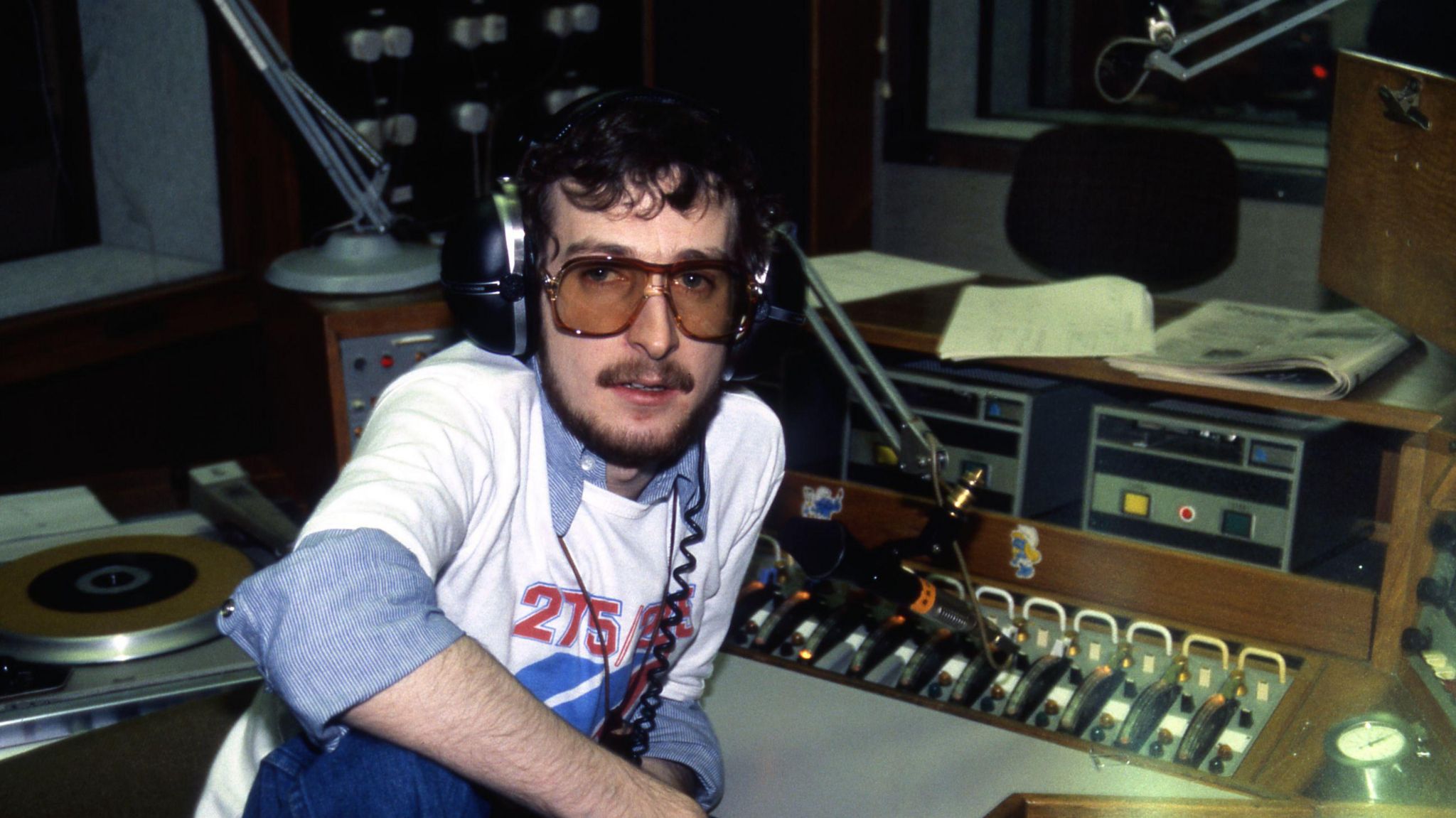 Steve Wright in the Radio 1 studio