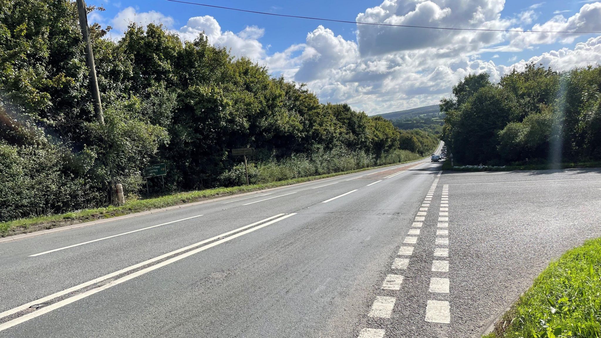 A long stretch of the A361 near Frome