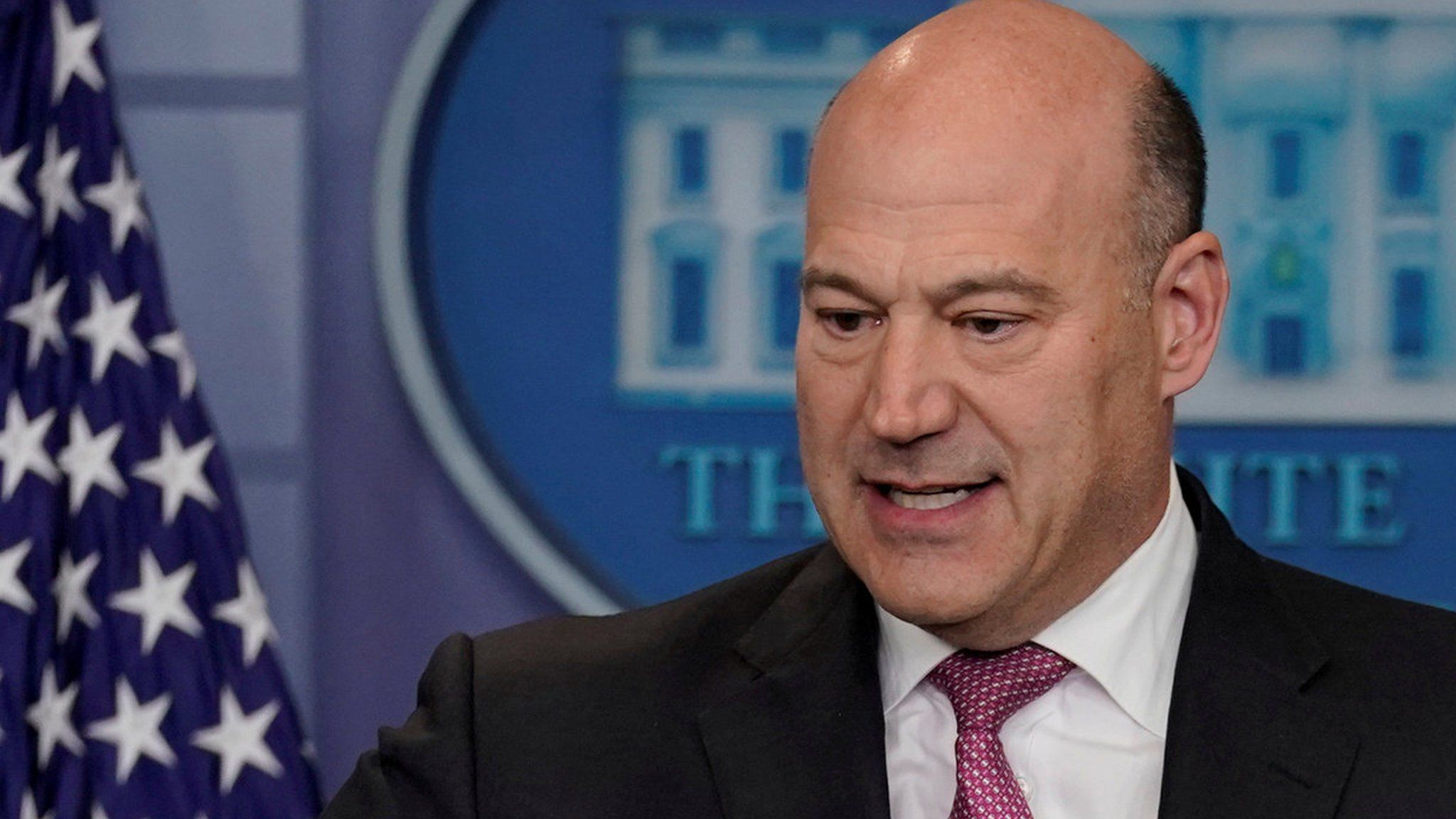 Director of the National Economic Council, Gary Cohn, speaks during a White House news conference on January 23, 2018