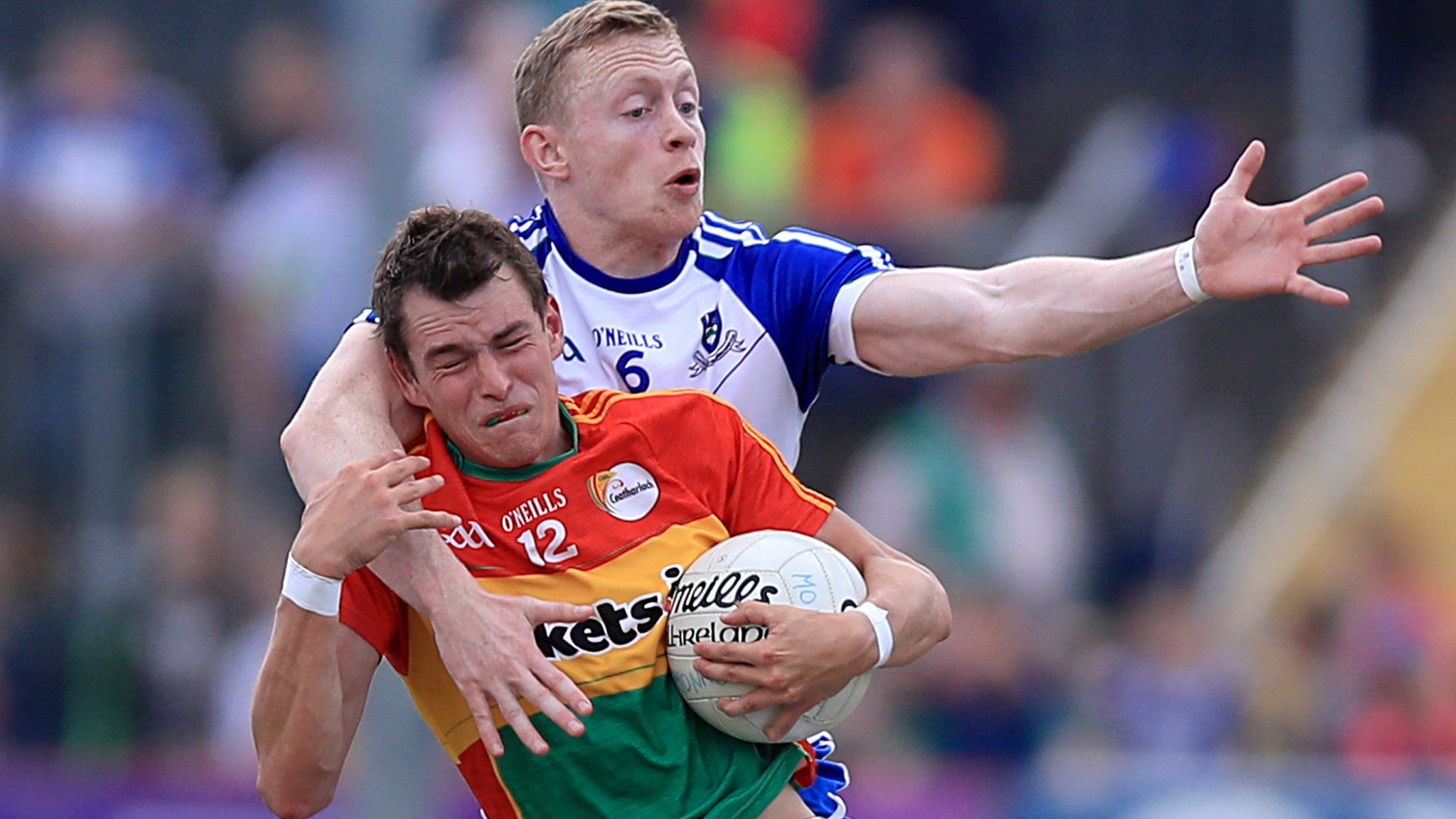 Colin Walshe in action for Monaghan against Carlow