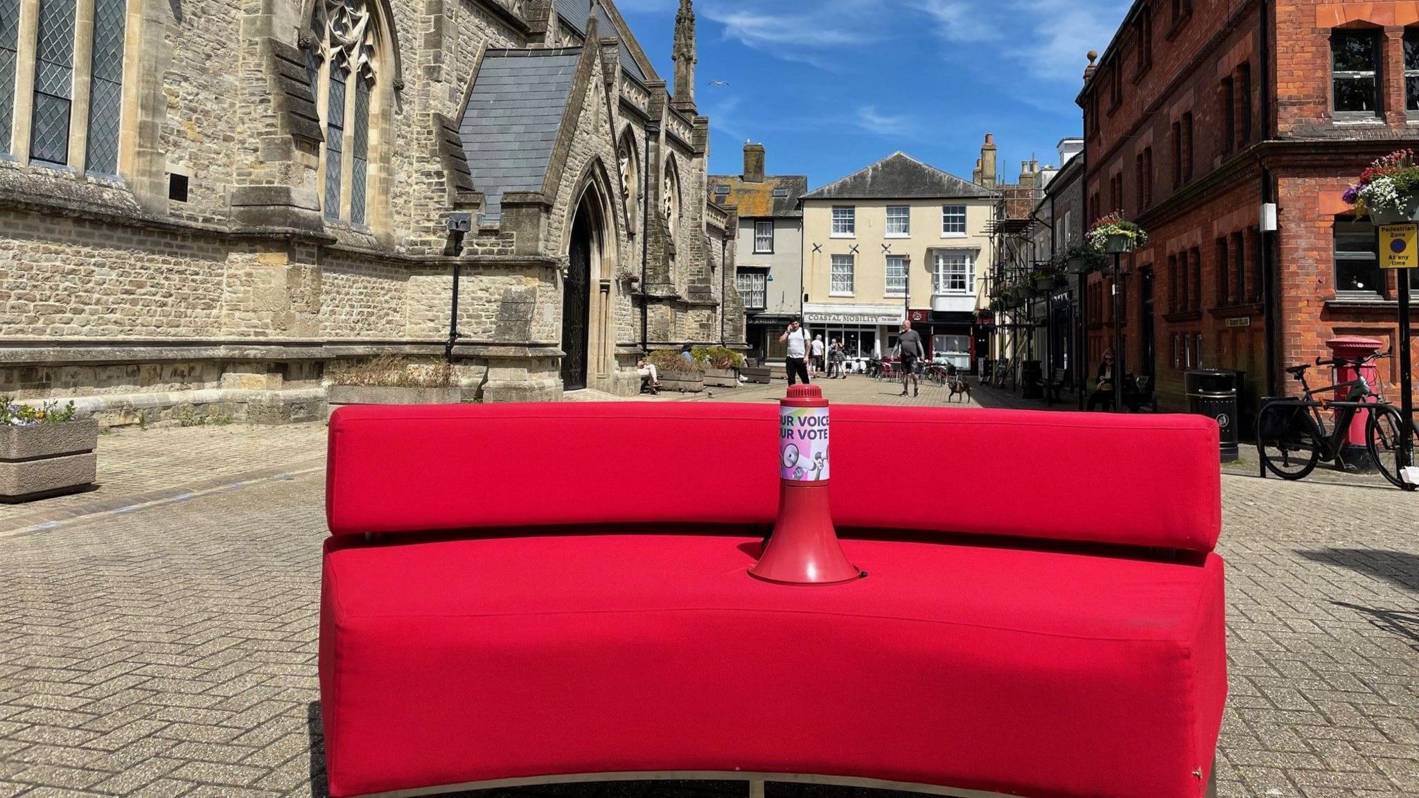 BBC South Today's red sofa in Newport, Isle of Wight