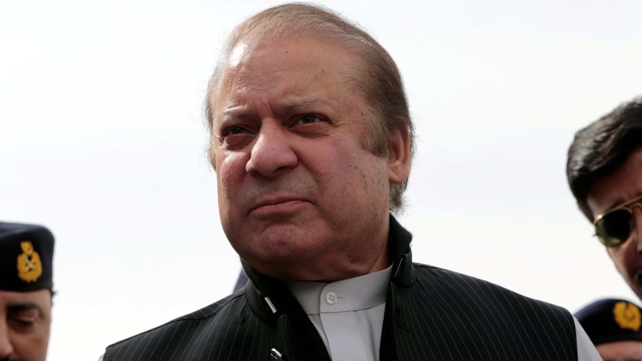 Pakistani Prime Minister Nawaz Sharif attends a ceremony to inaugurate the M9 motorway between Karachi and Hyderabad, near Hyderabad Pakistan on 3 February 2017