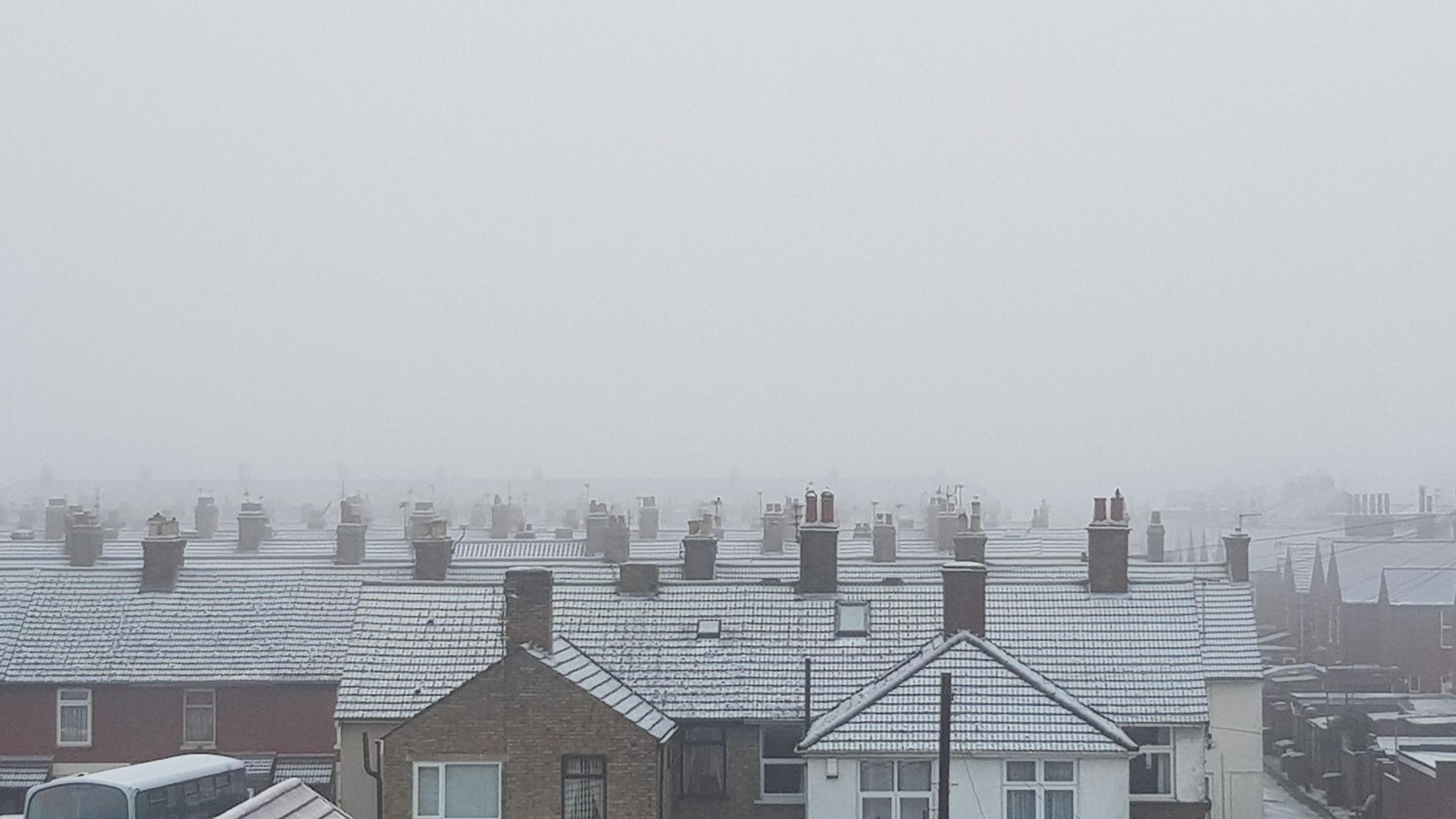 Frosty rooftops in Great Yarmouth