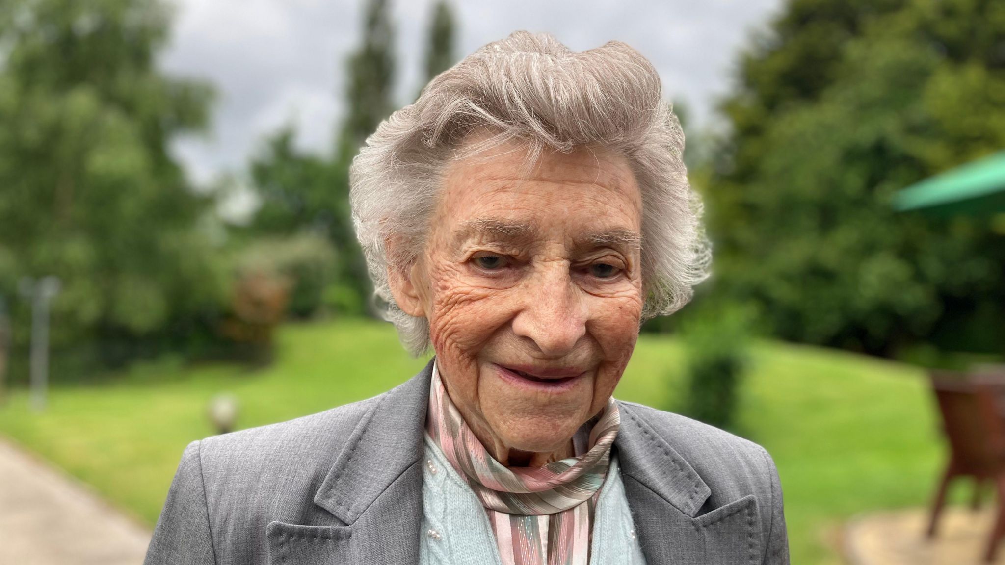 Barbara Buttrick keeps a keen interest in boxing from her residential care home
