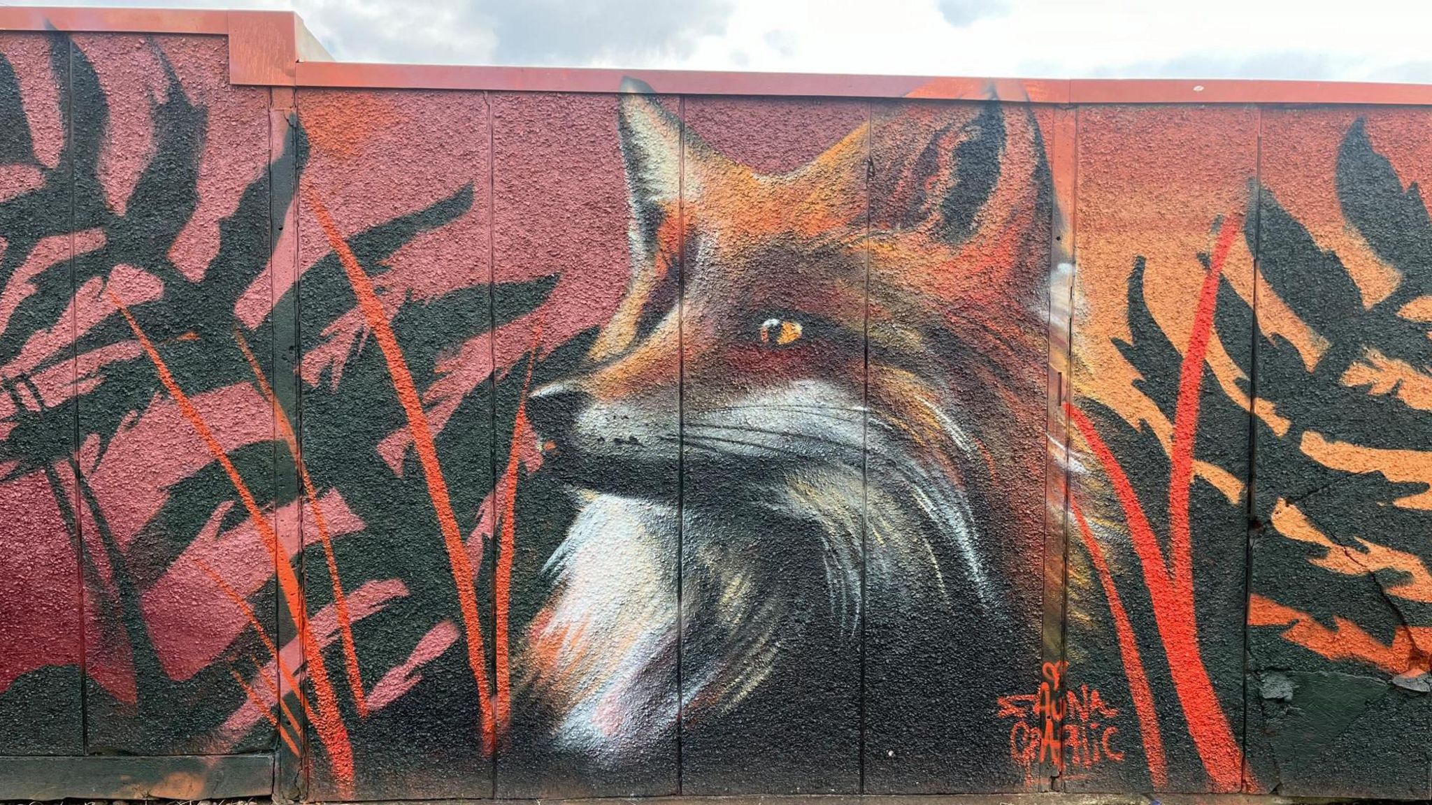 An orange fox painting