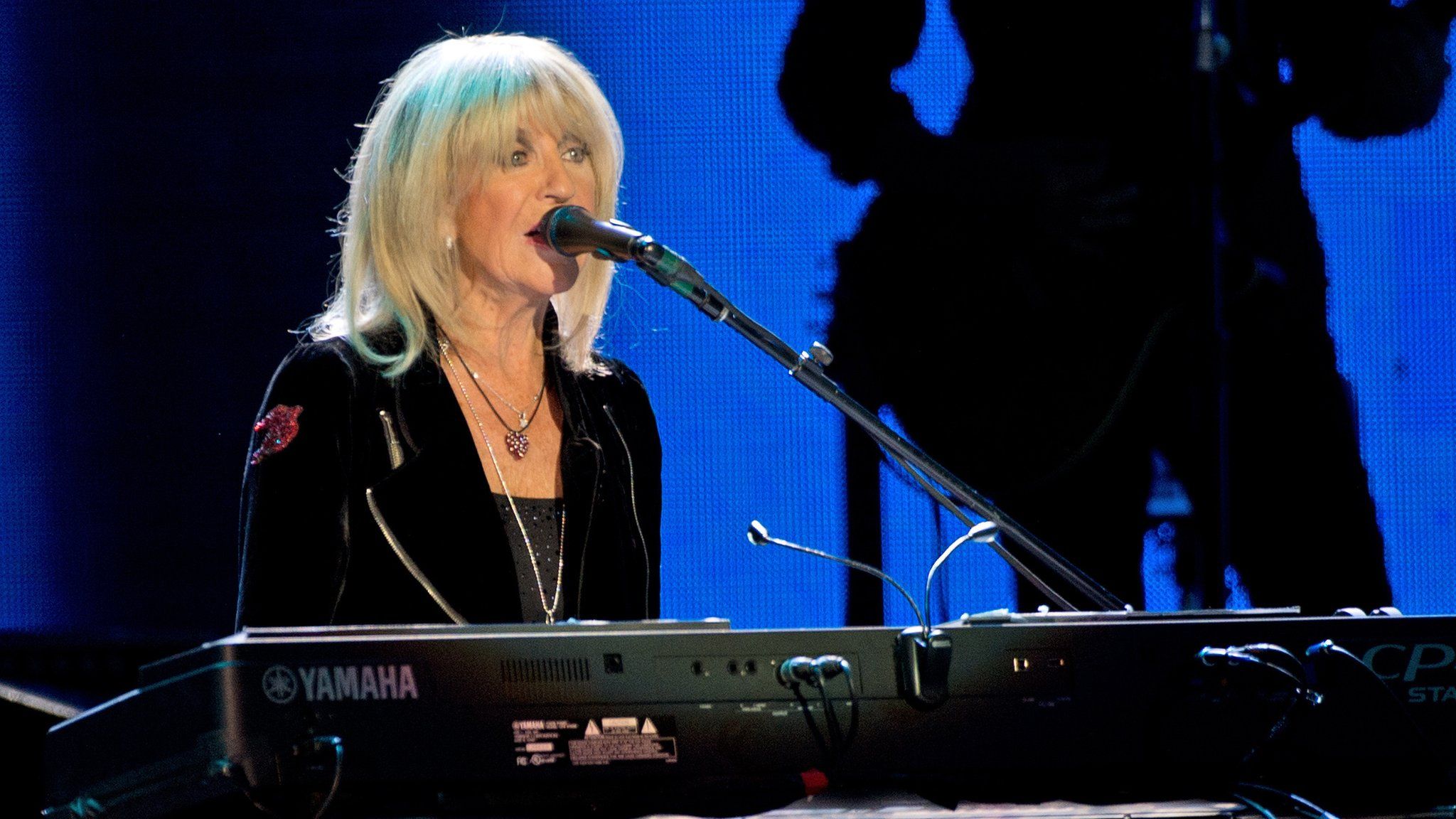 Christine McVie performs at the O2 Arena in London