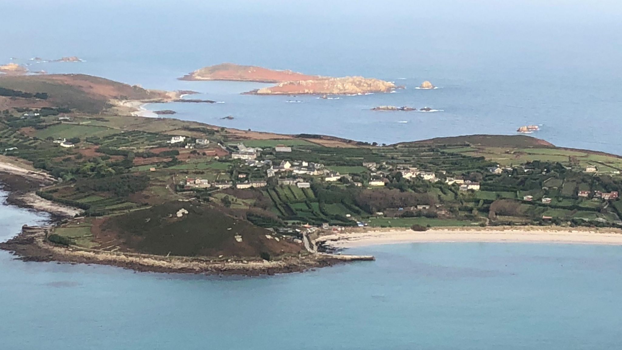 Aerial photo of the Isles of Scilly