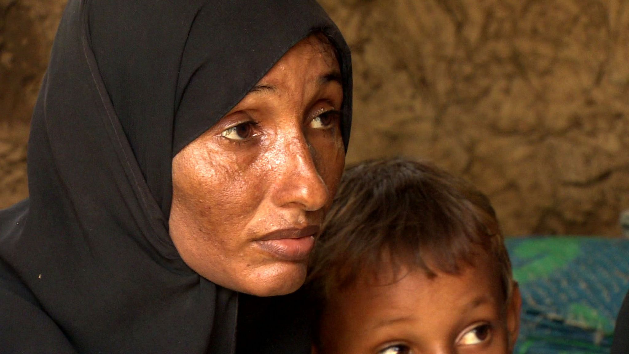 A Yemeni woman displaced by the crisis