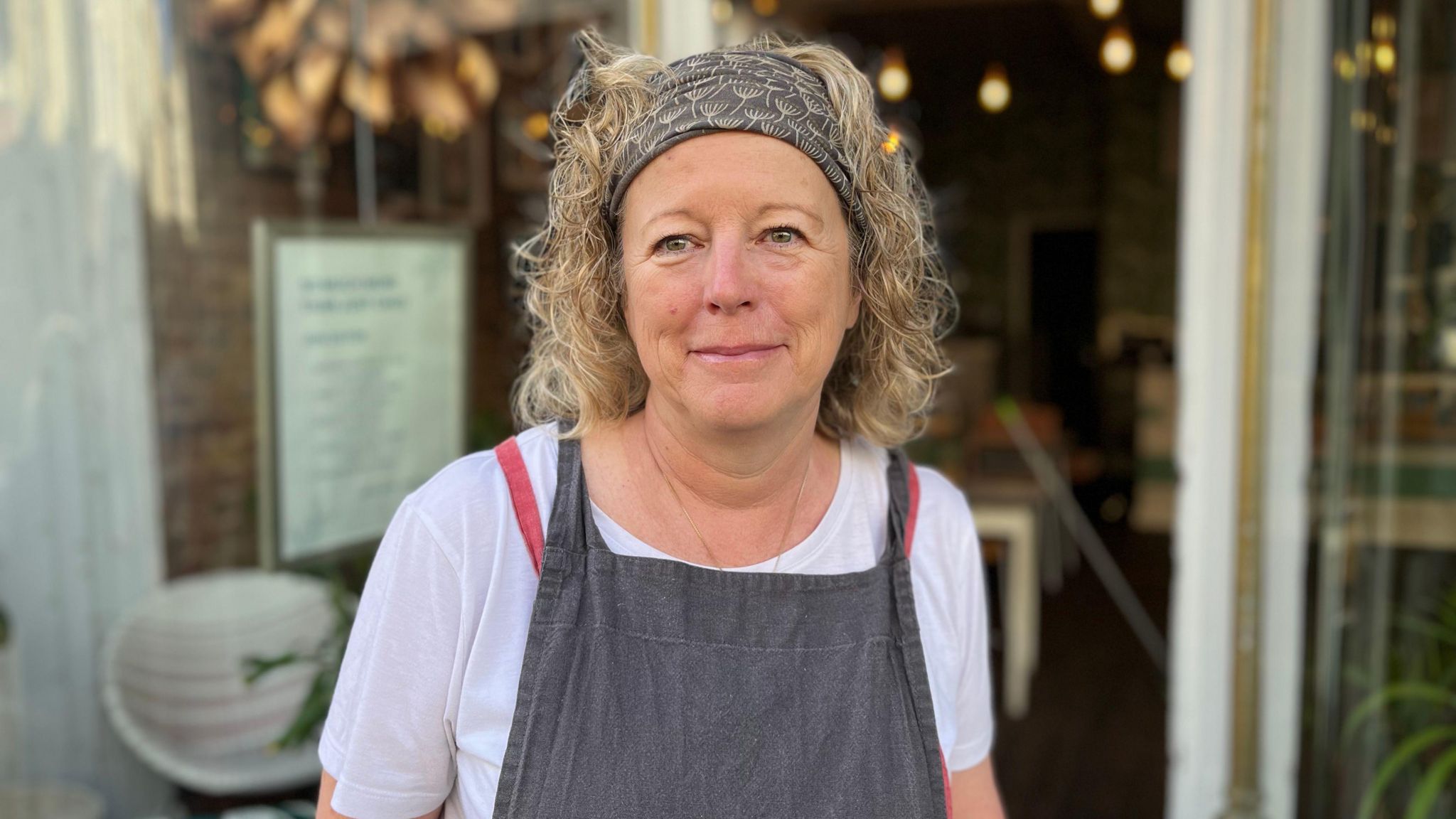 Caroline Love outside Cake Room in Hastings on Thursday morning 