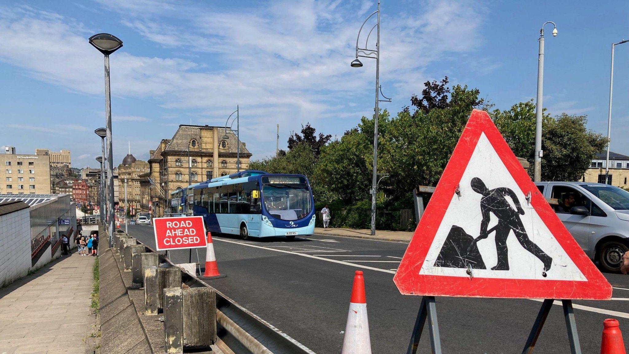 Bridge Street which currently has a number of temporary bus stops