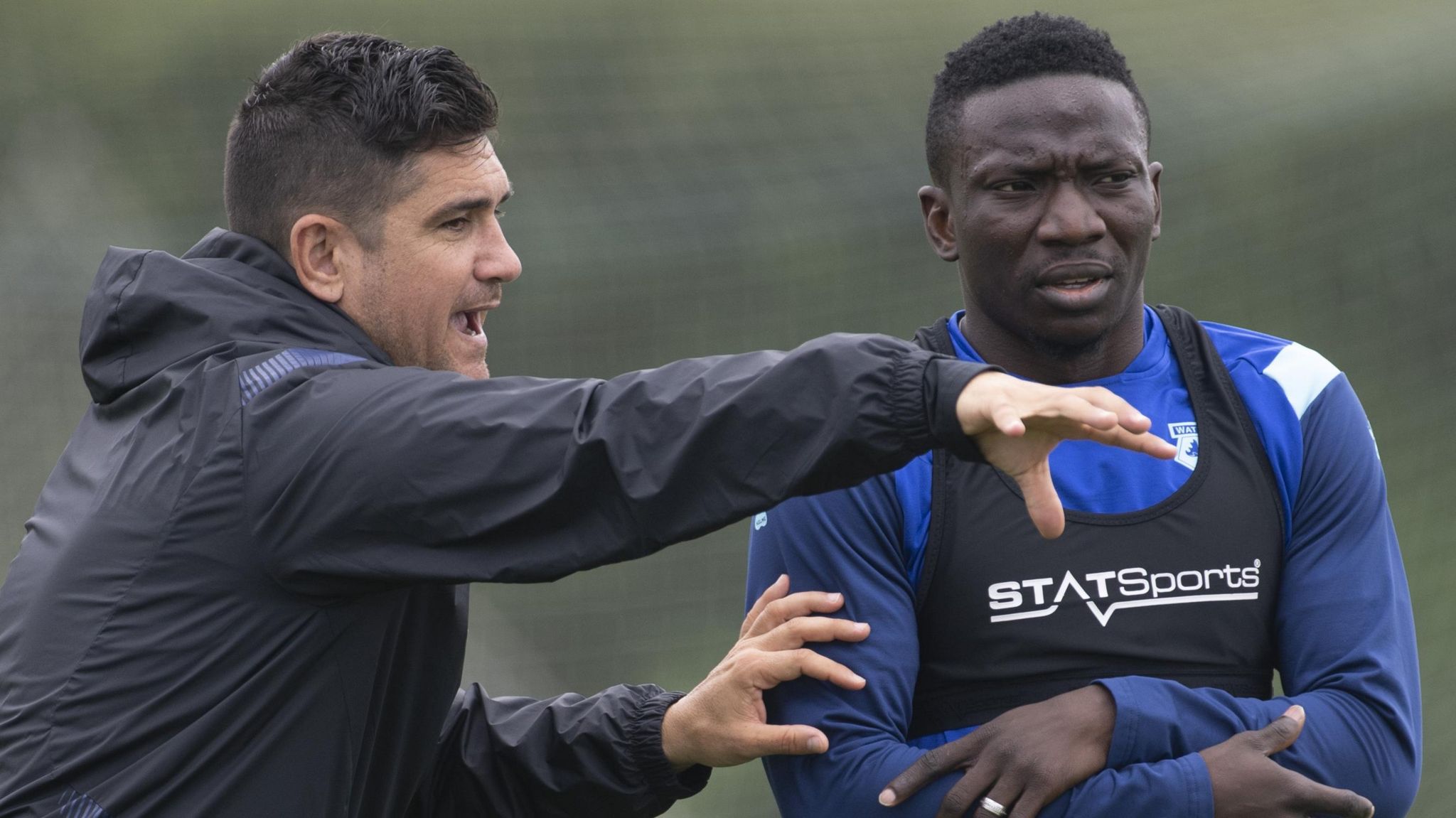 Xisco Munoz and Peter Etebo