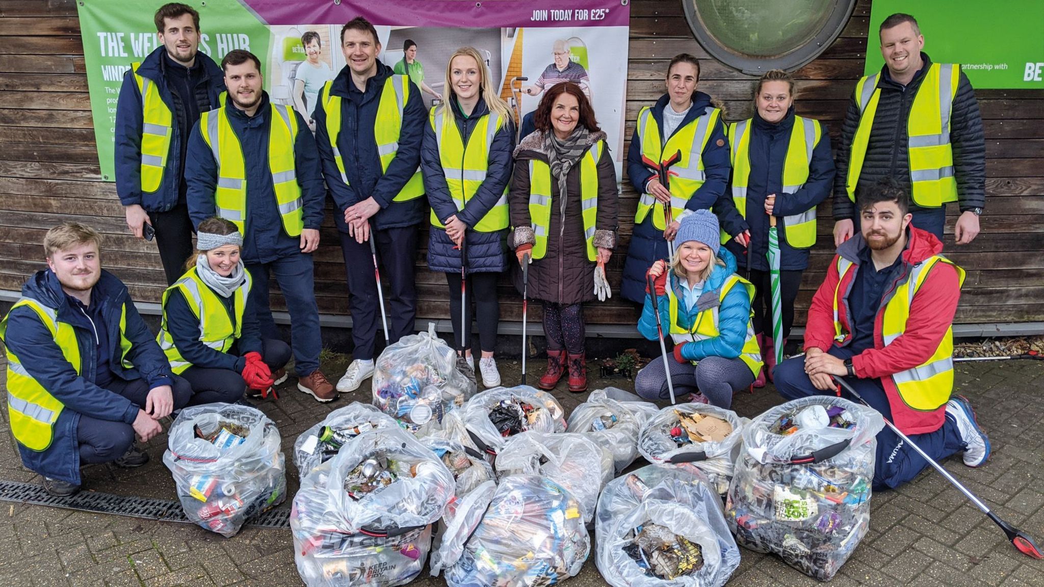 The team of litter pickers