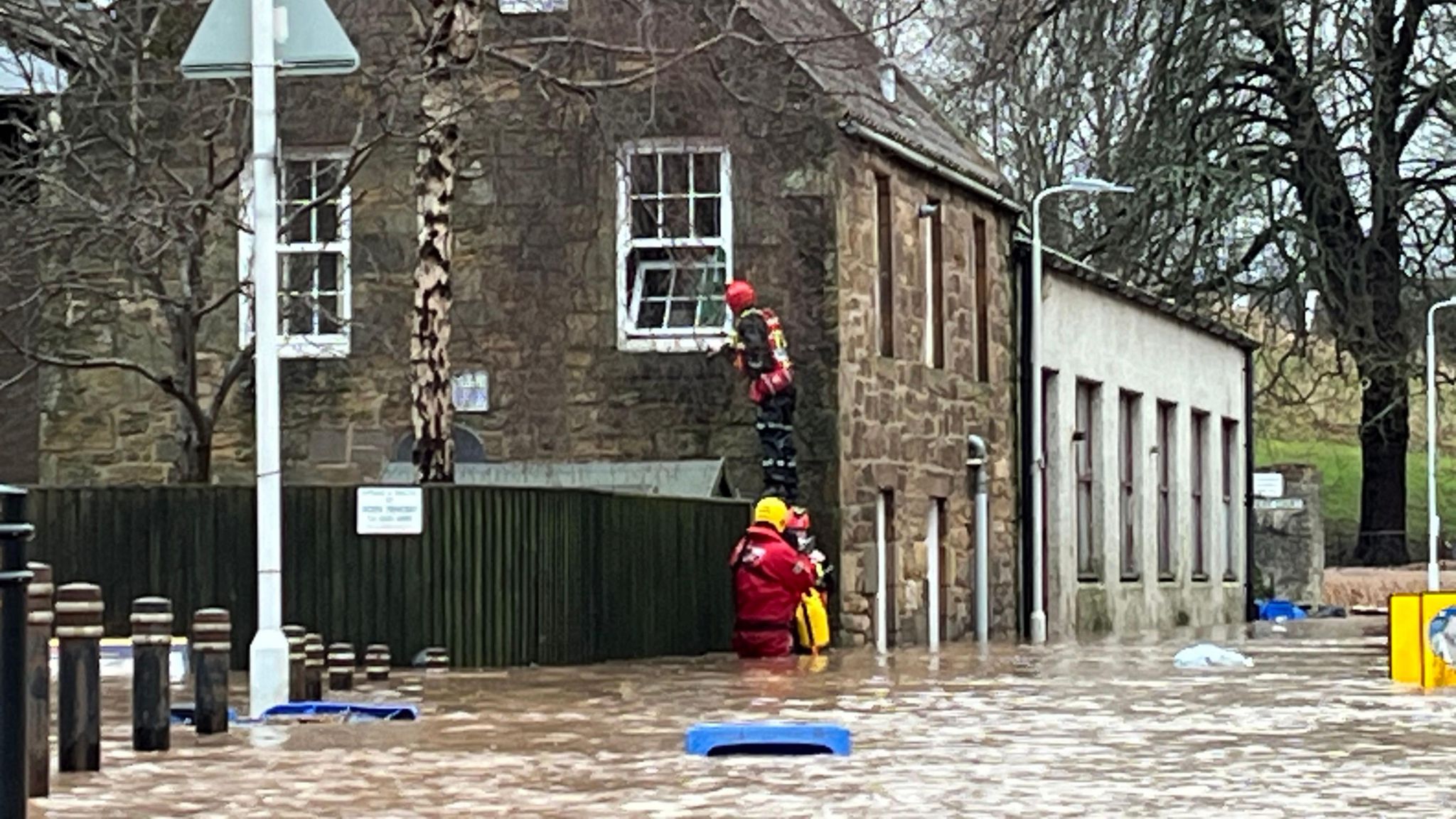 fire service rescue in flood
