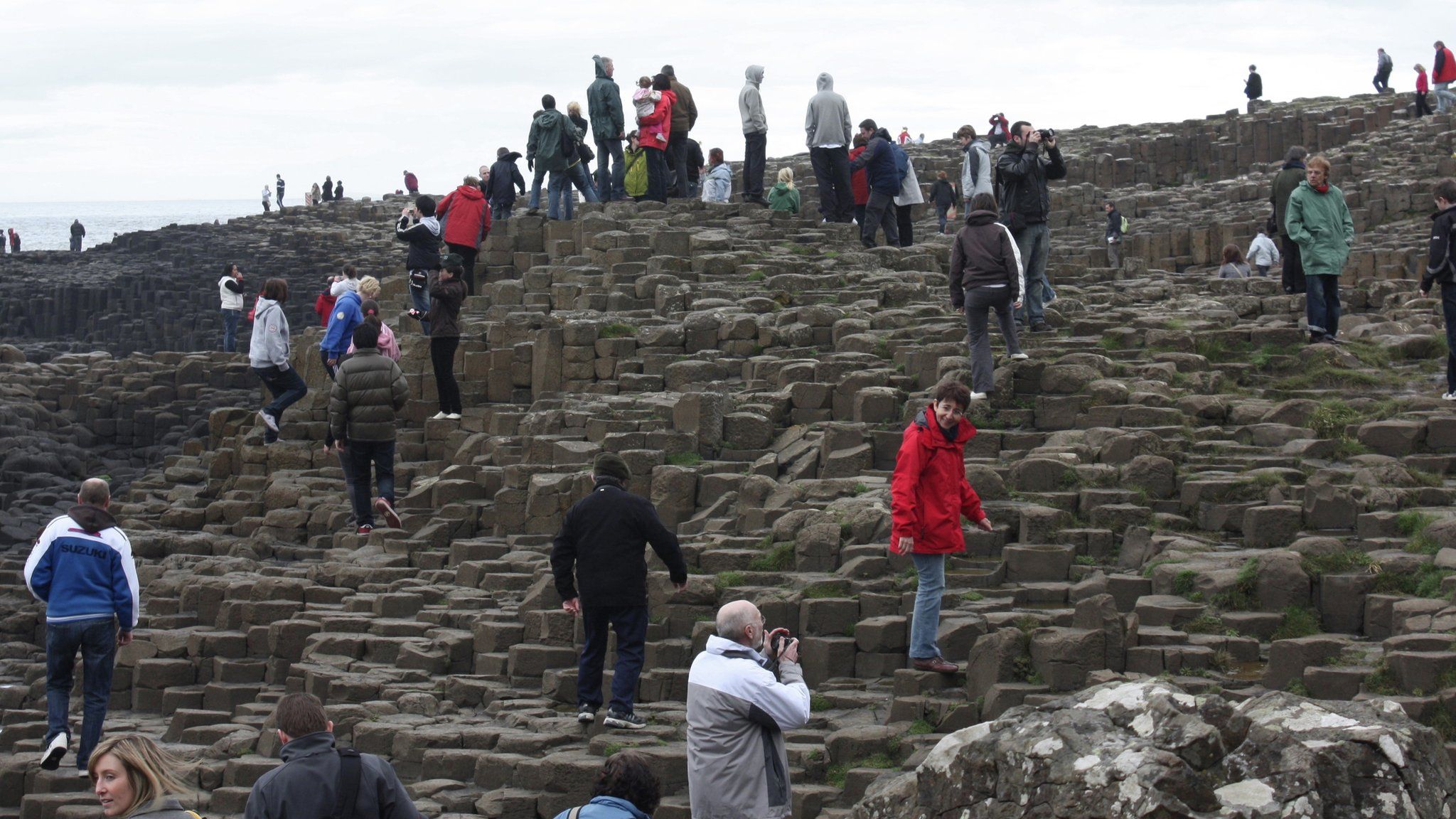 Visitors at Giant's Causeway