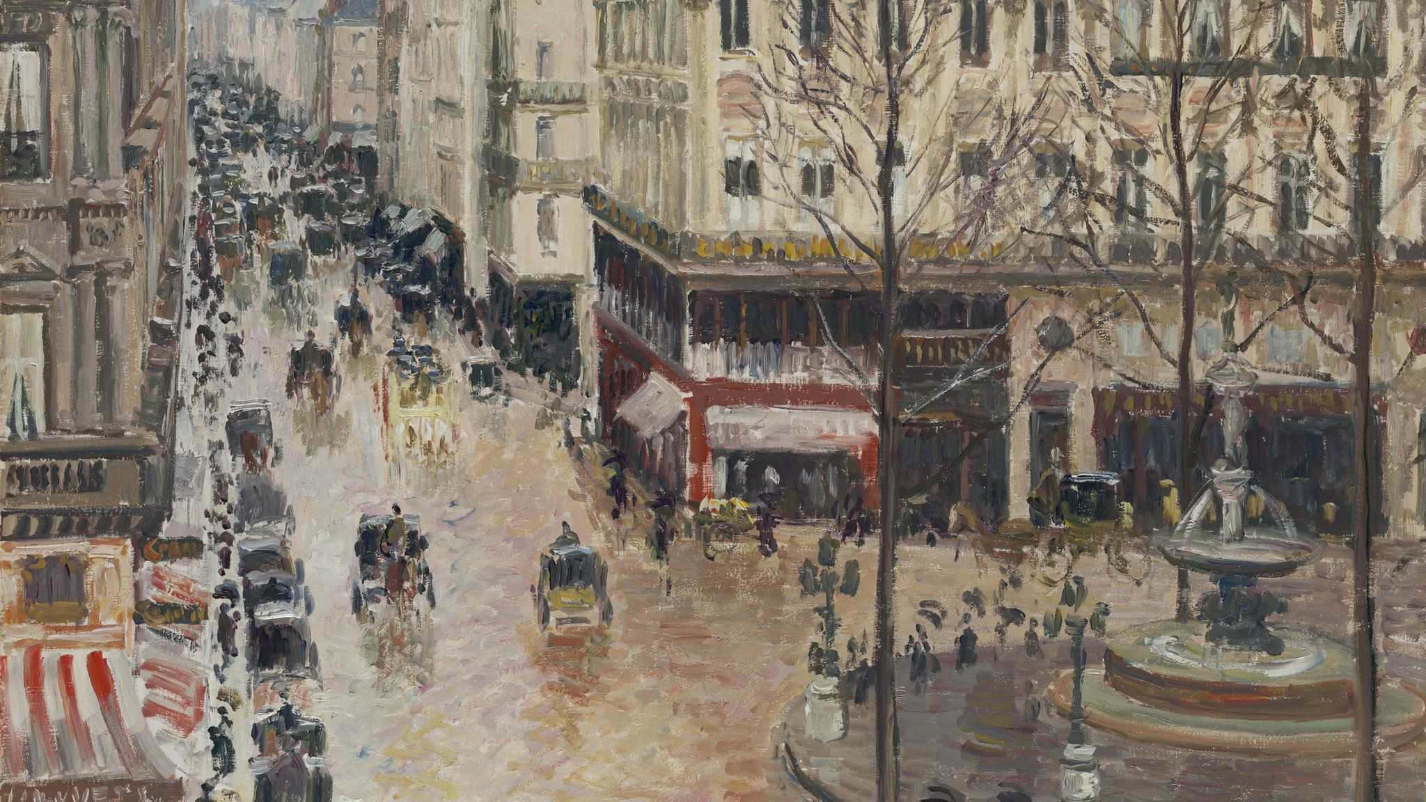 Camille Pissarro, 'Rue Saint Honoré in the Afternoon. Effects of Rain'