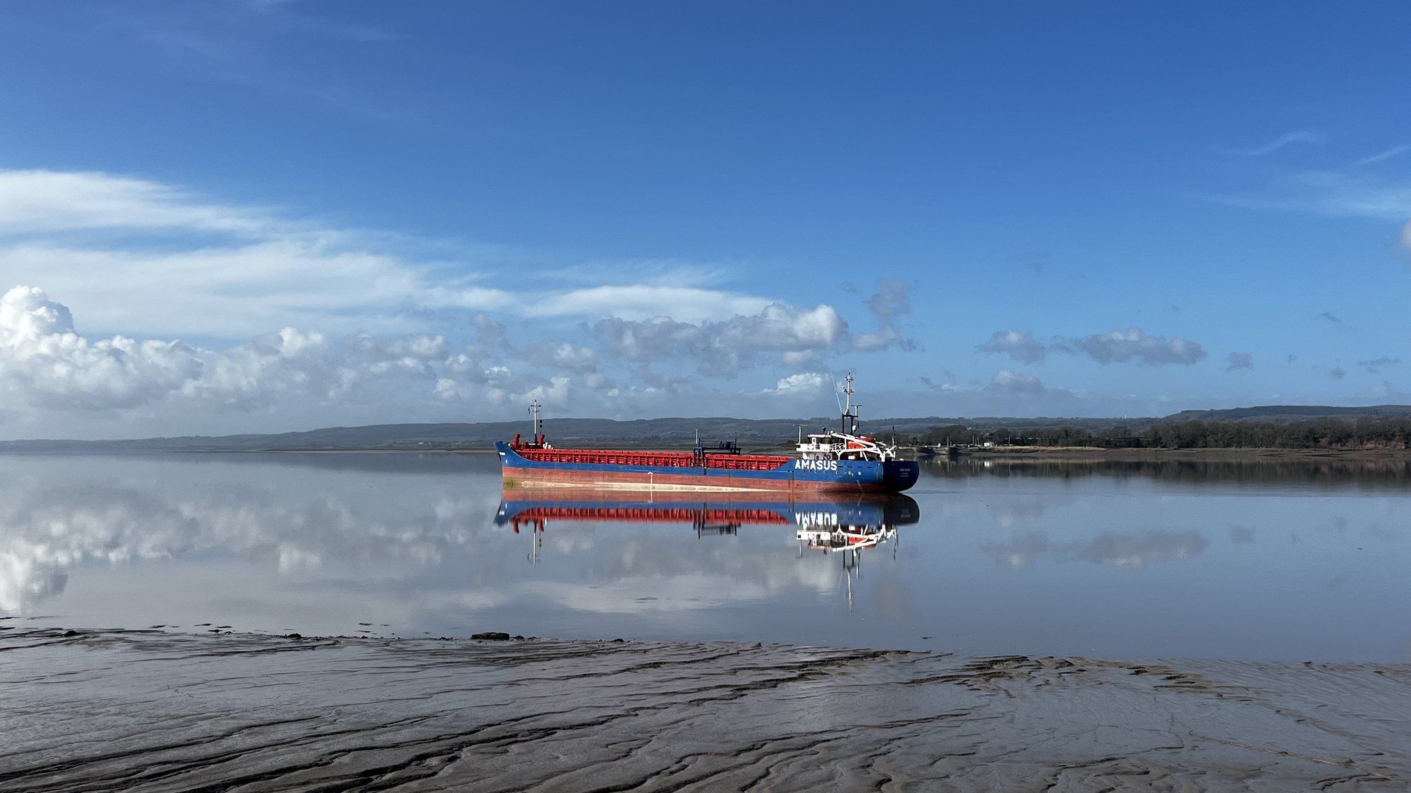 A ship on the water