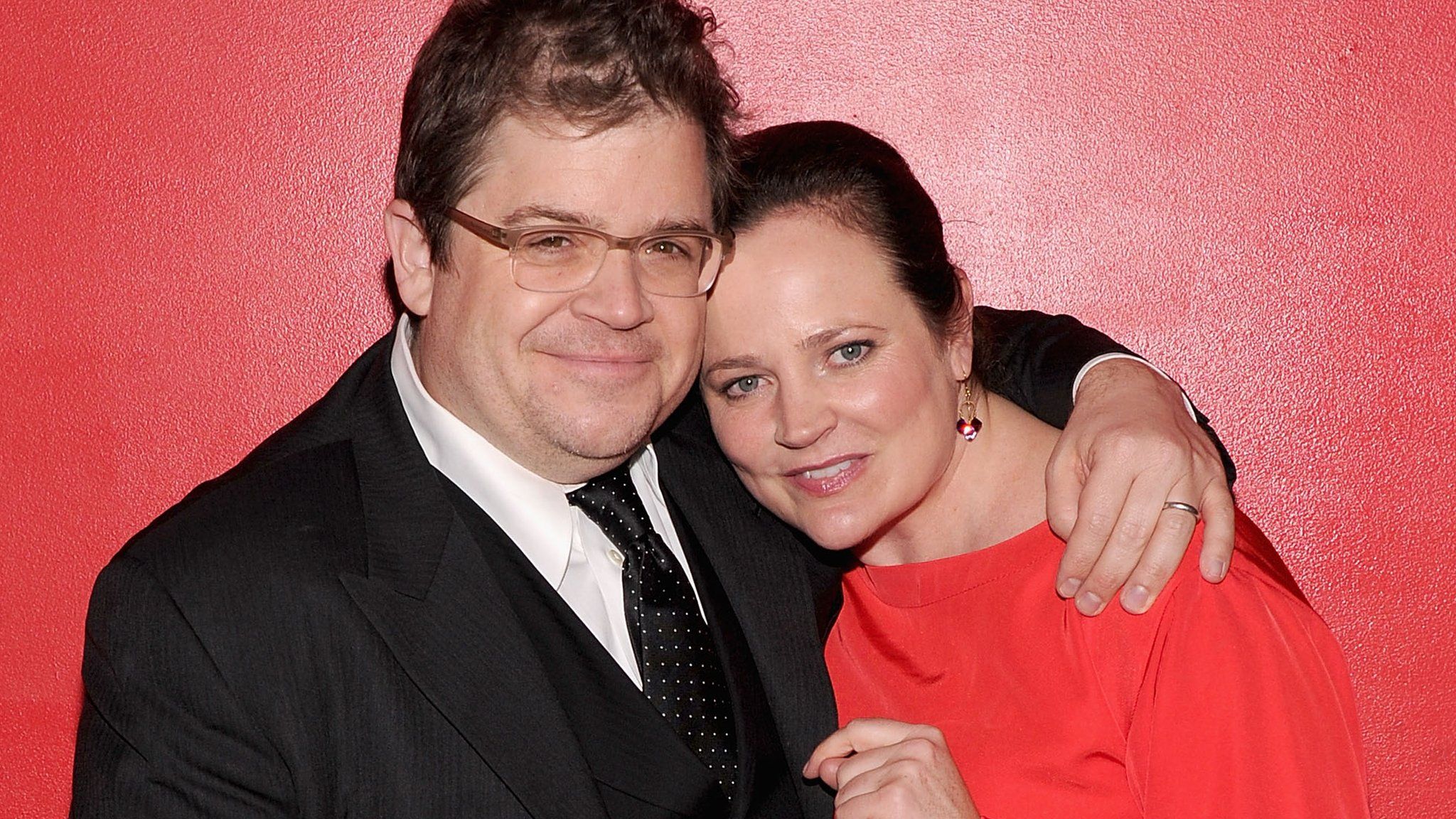 Comedian Patton Oswalt with his late wife Michelle McNamara in 2011