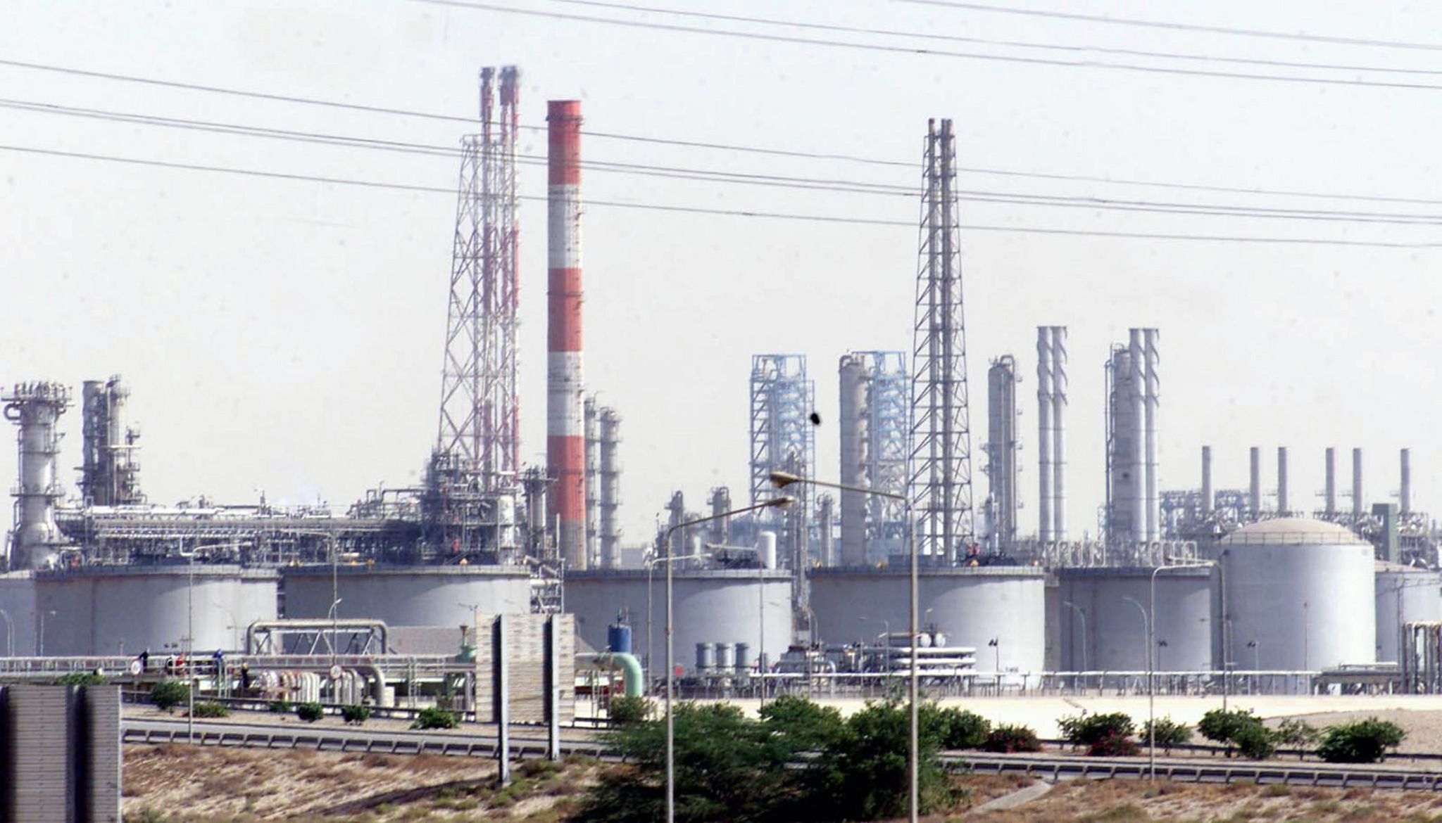 An oil installation in Saudi Arabia's northeastern Gulf port of Jubail