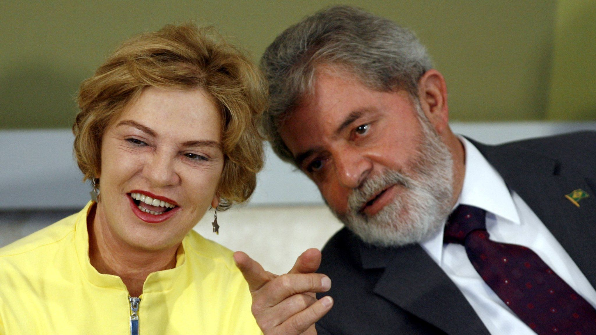 Lula with his wife Marisa Leticia in Brasilia - June 2007