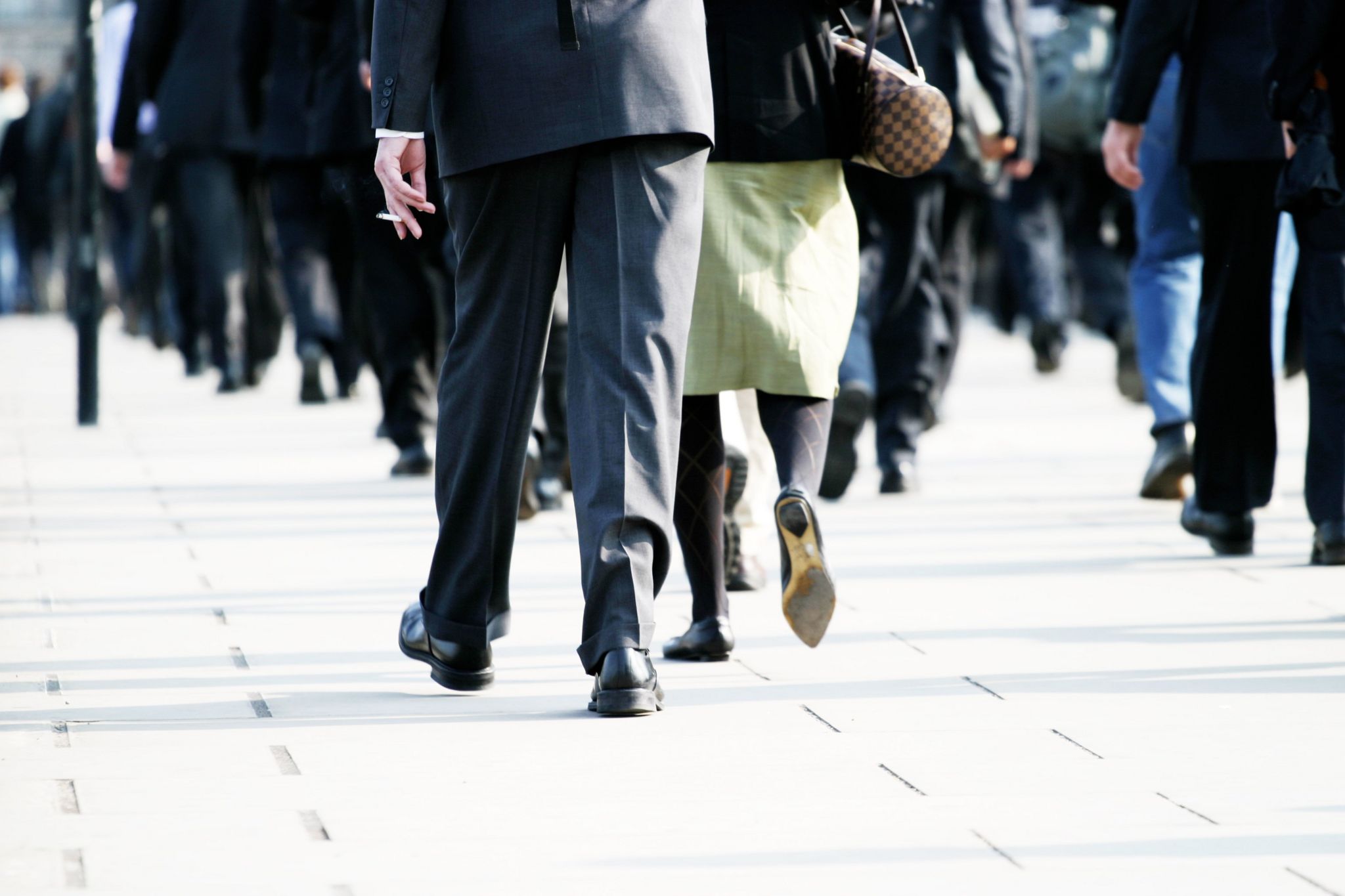 Street scene, commuters walking