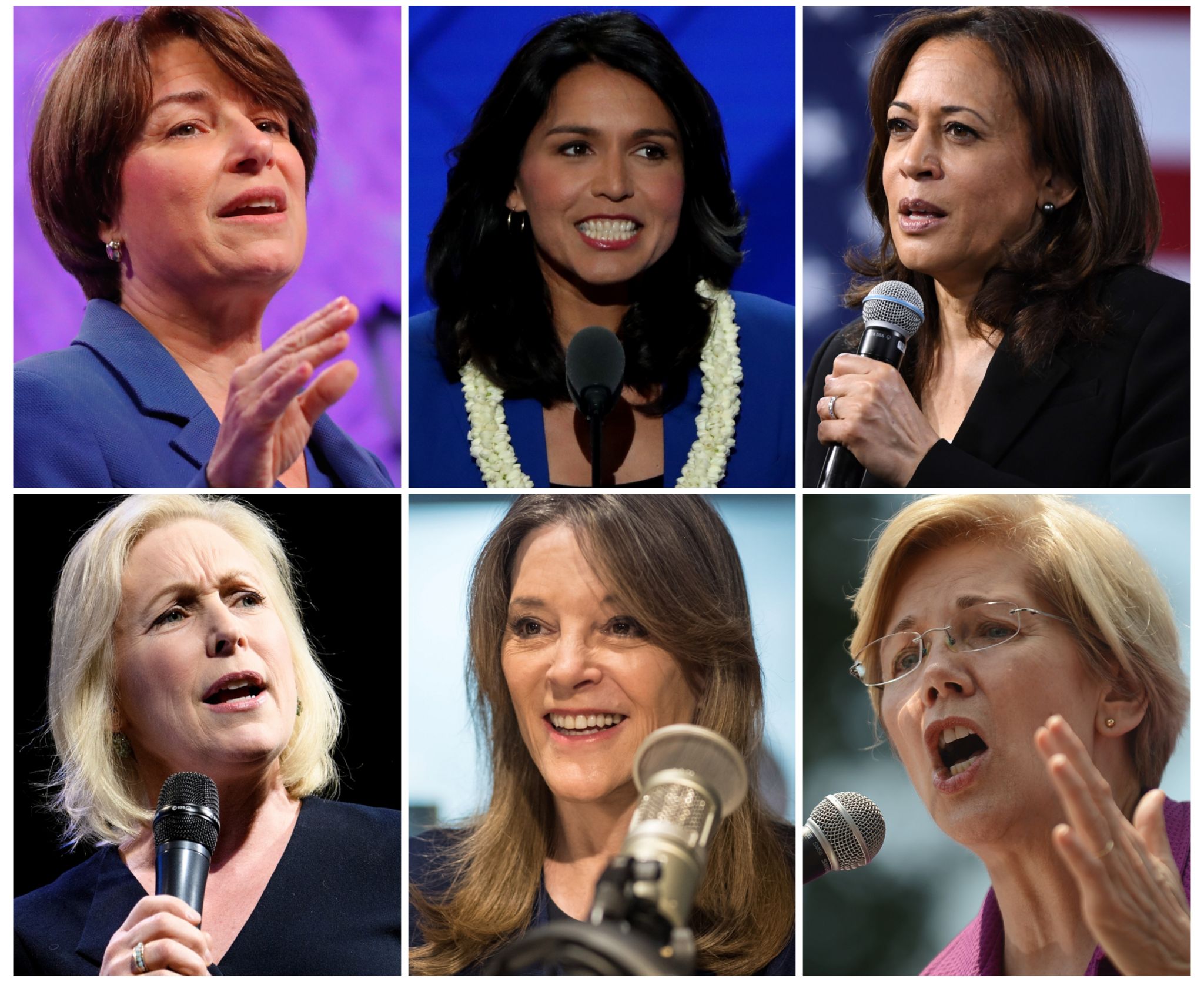 Collage photograph showing women running for Democrats