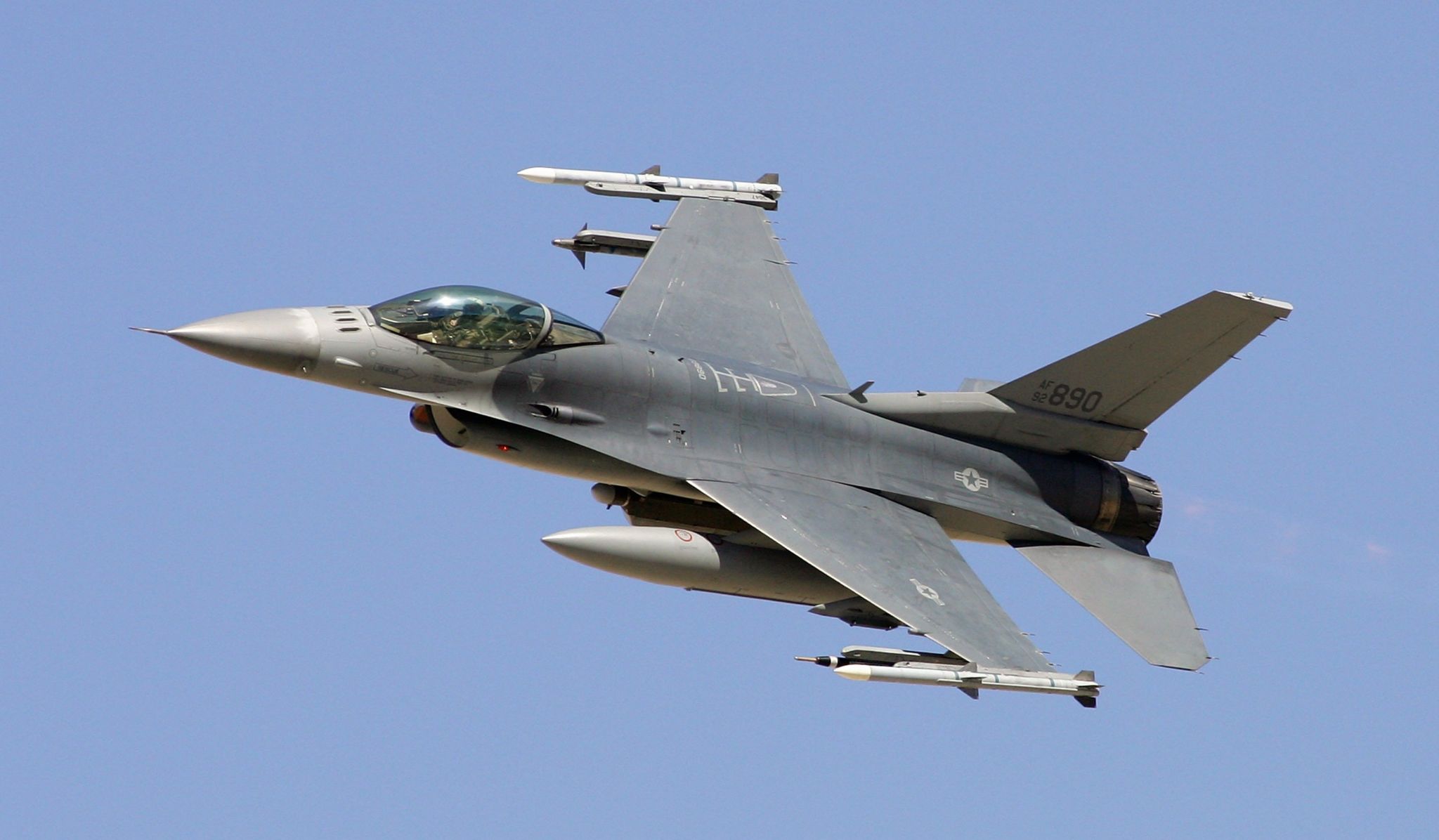 F-16 during demo at Nevada test range