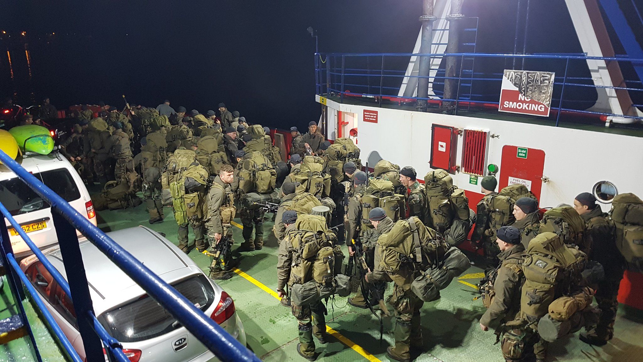 Soldiers on the Corran Ferry