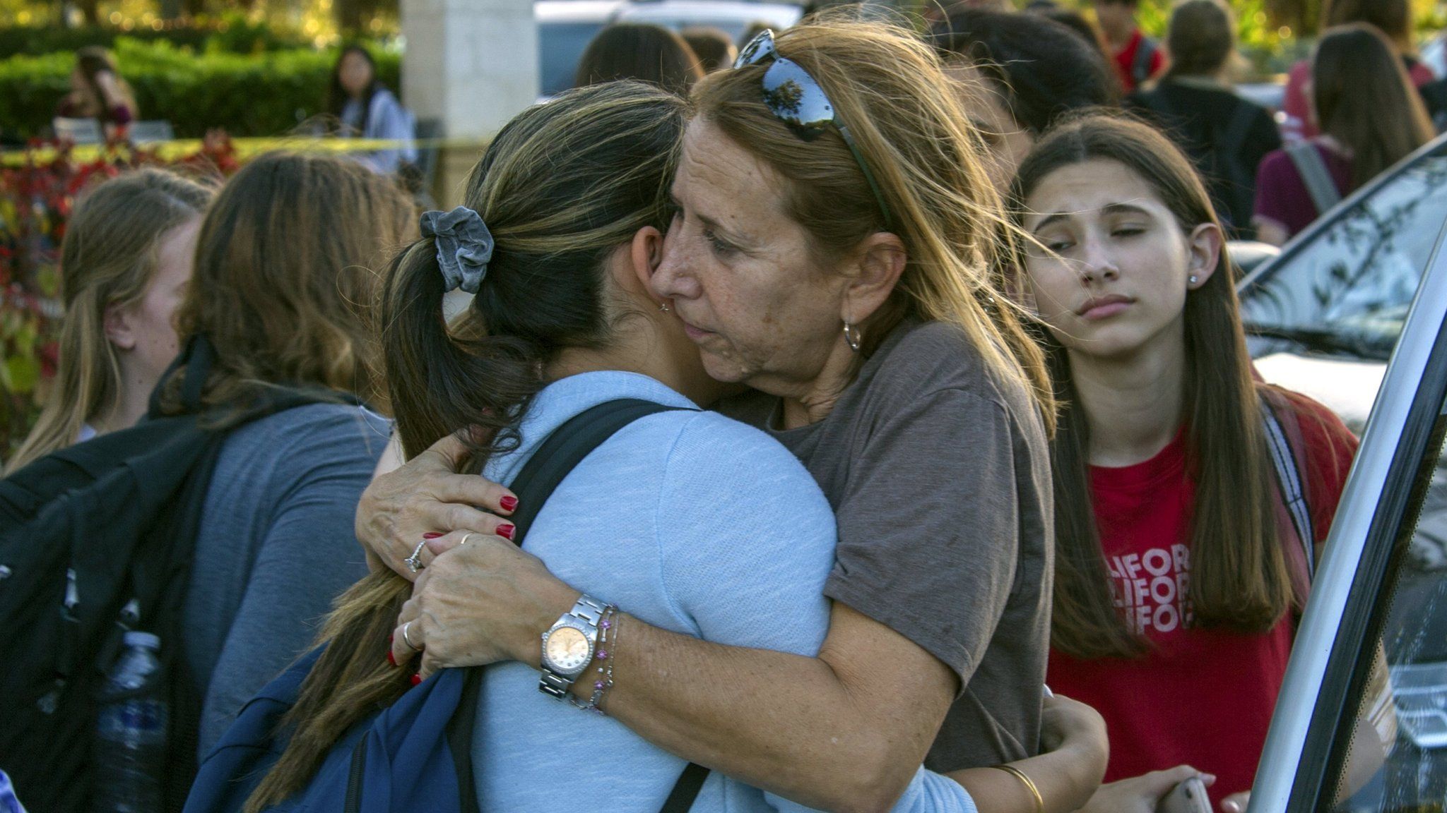 Students reunited with family after the shooting