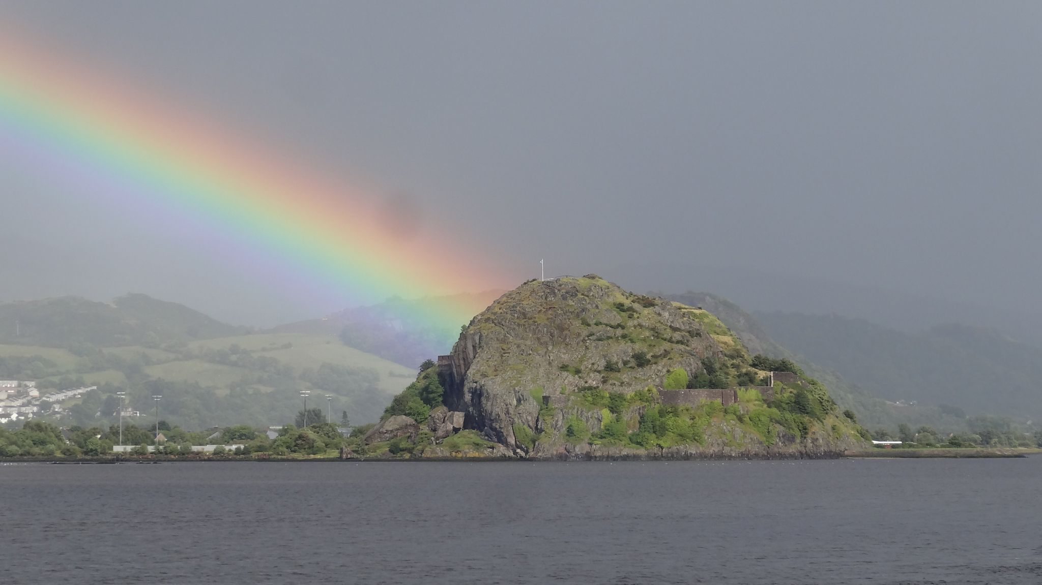Rainbow over Dumbarton Rock