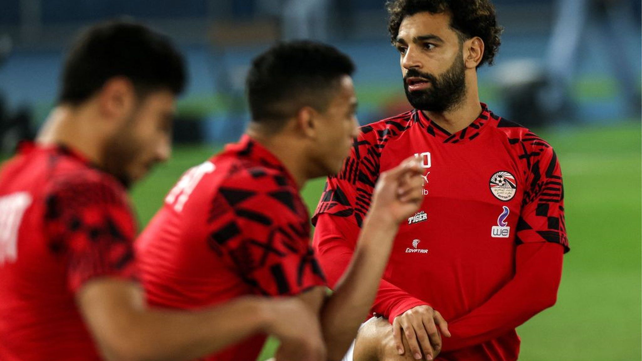 Mohammed Salah training with Egypt