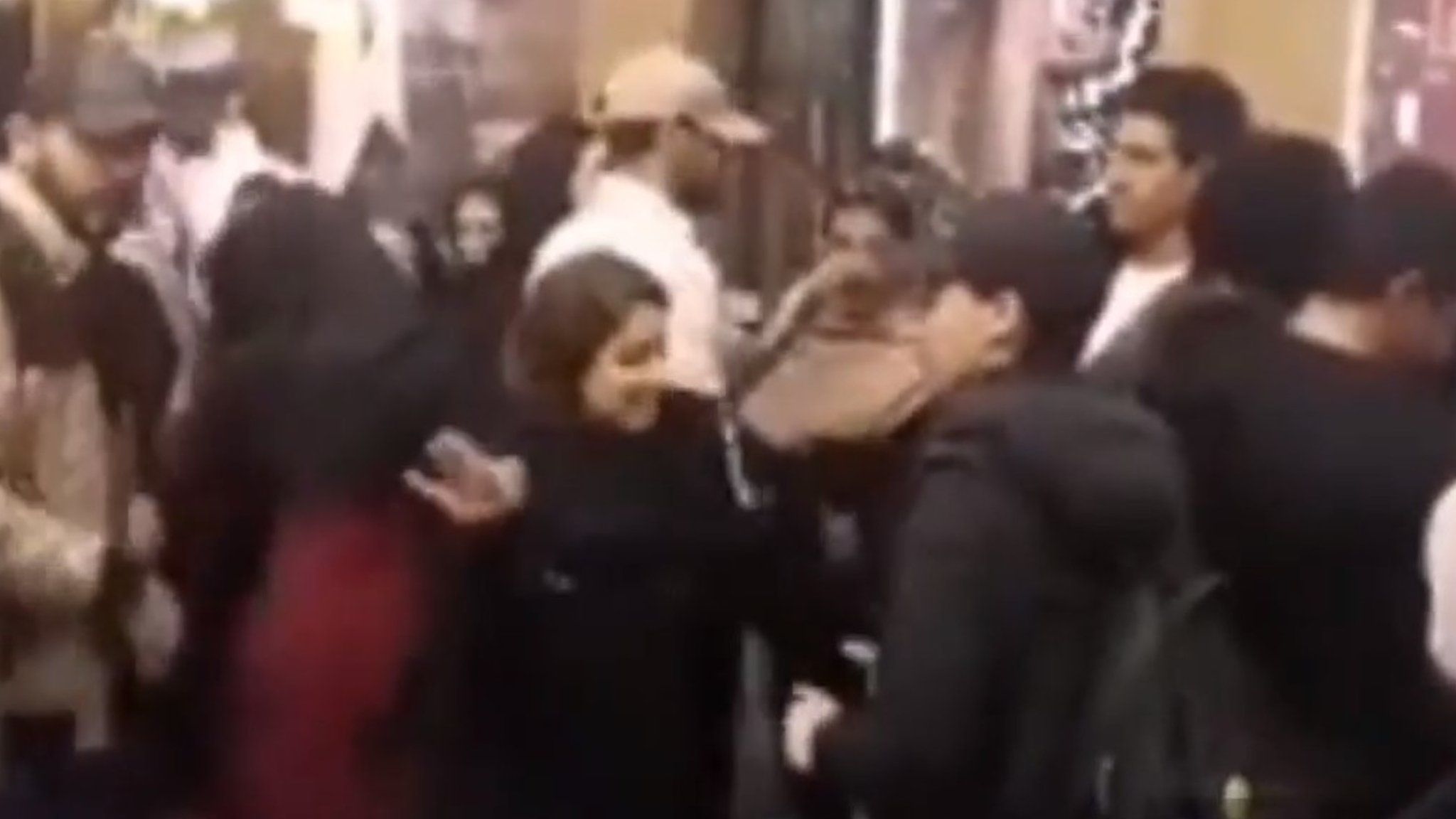 Video purportedly showing men and women dancing at a shopping centre in Mashhad, Iran