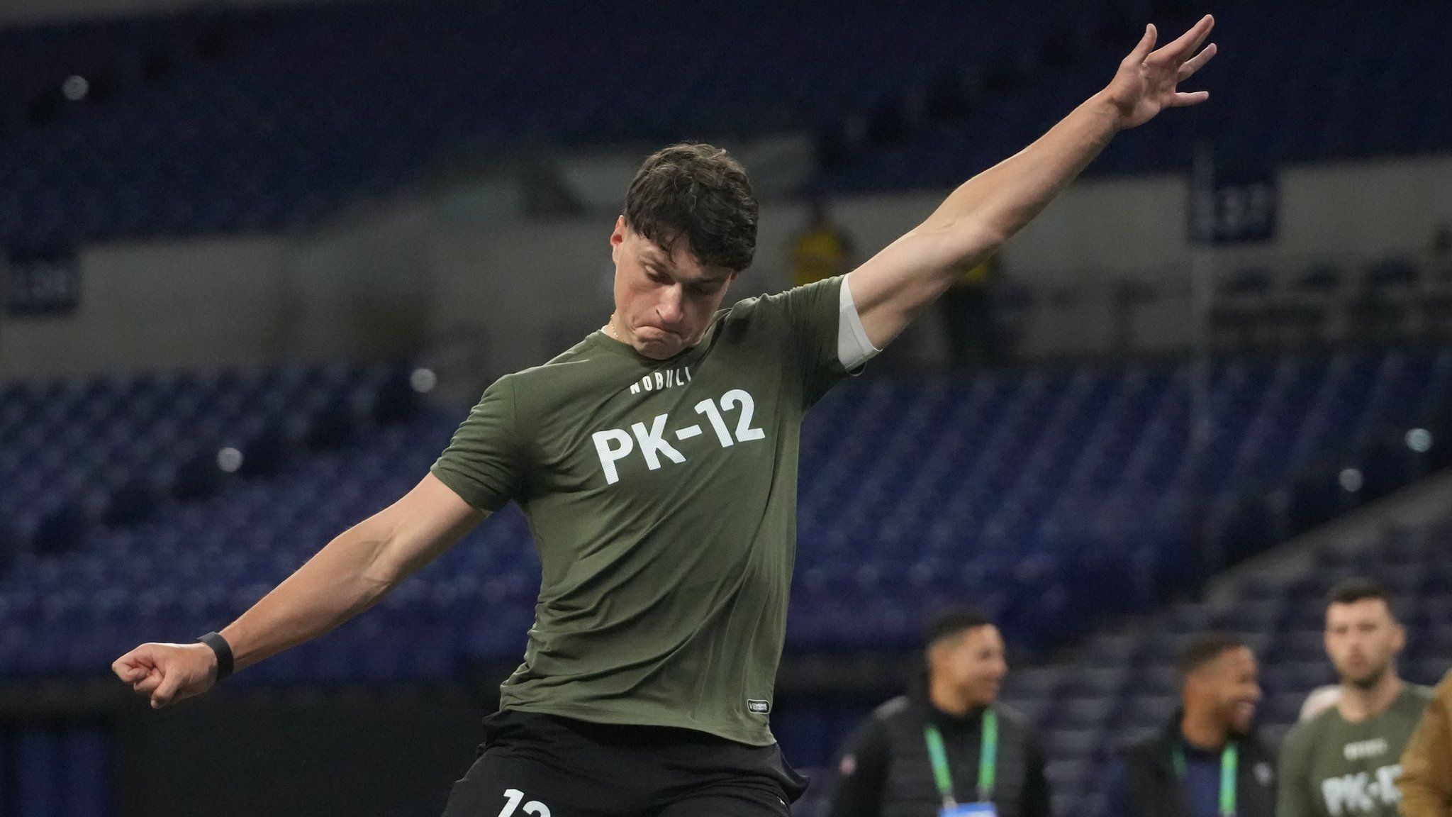 Charlie Smyth kicks during a training session in Dublin