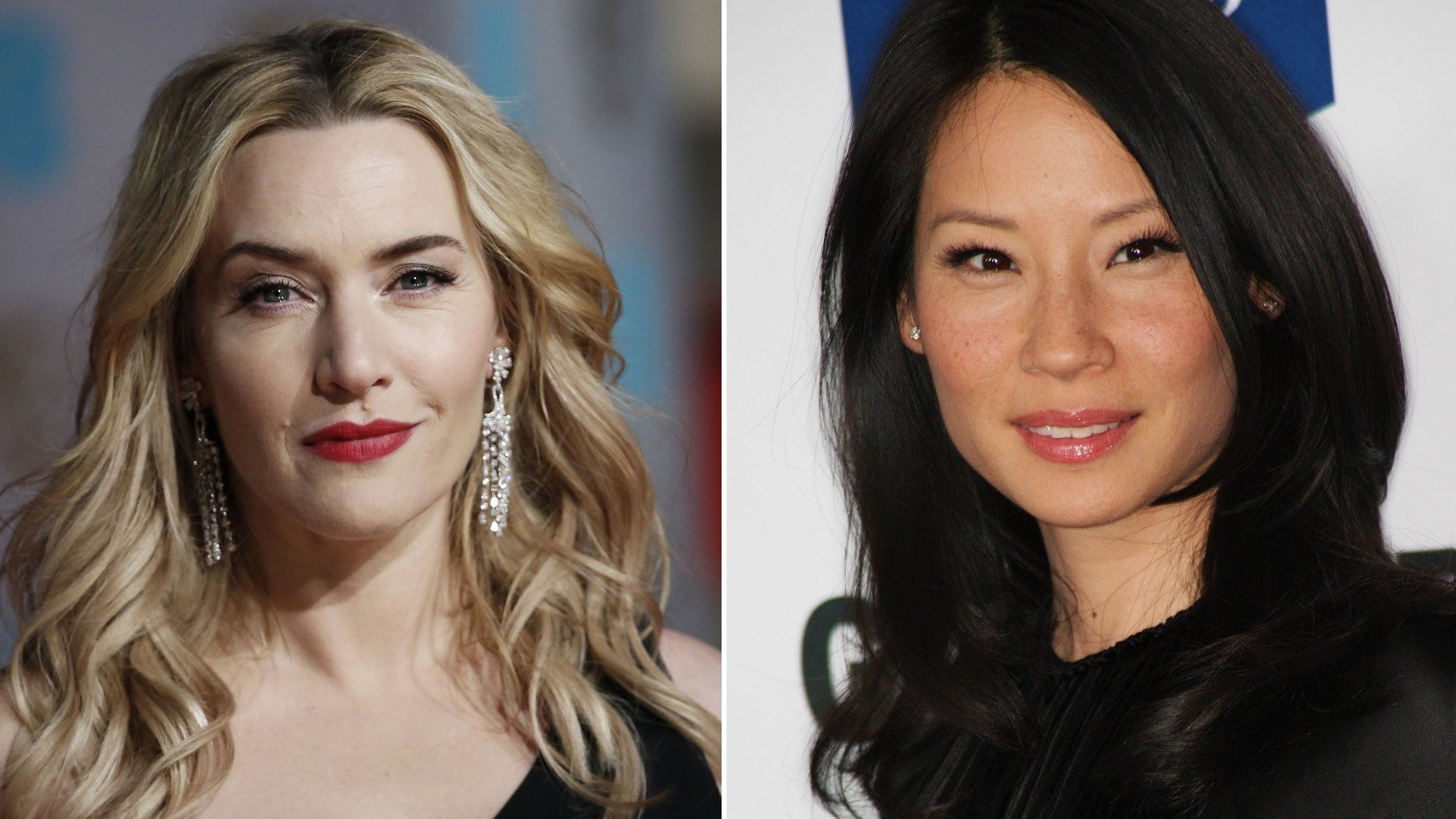 Composite picture showing British actress Kate Winslet and American actress Lucy Liu